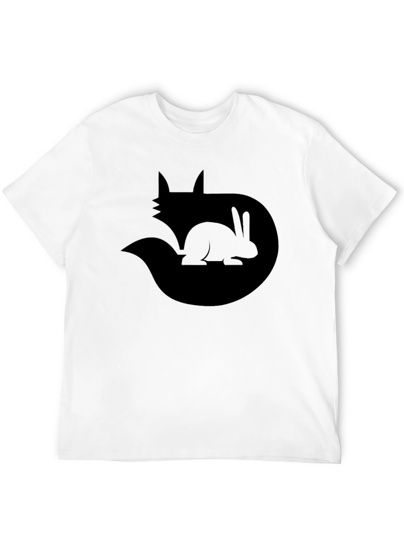 Black Fox and Rabbit Graphic Tee - Black T-Shirt view 12