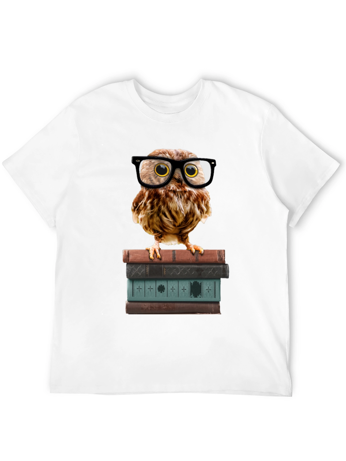 Black Owl on Books T-Shirt - Smart & Stylish view 12