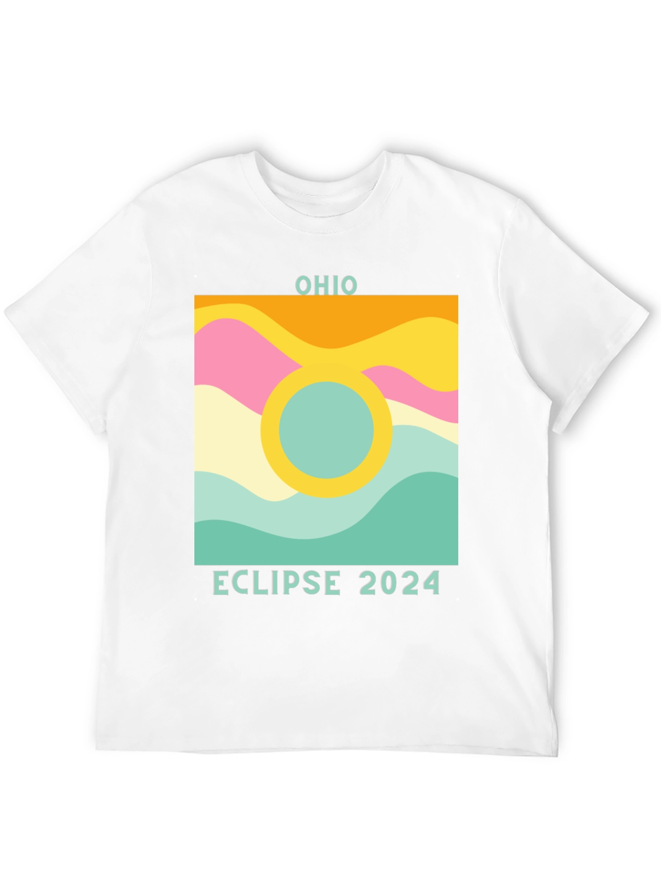 Black Ohio Eclipse 2024 Graphic Tee view 12