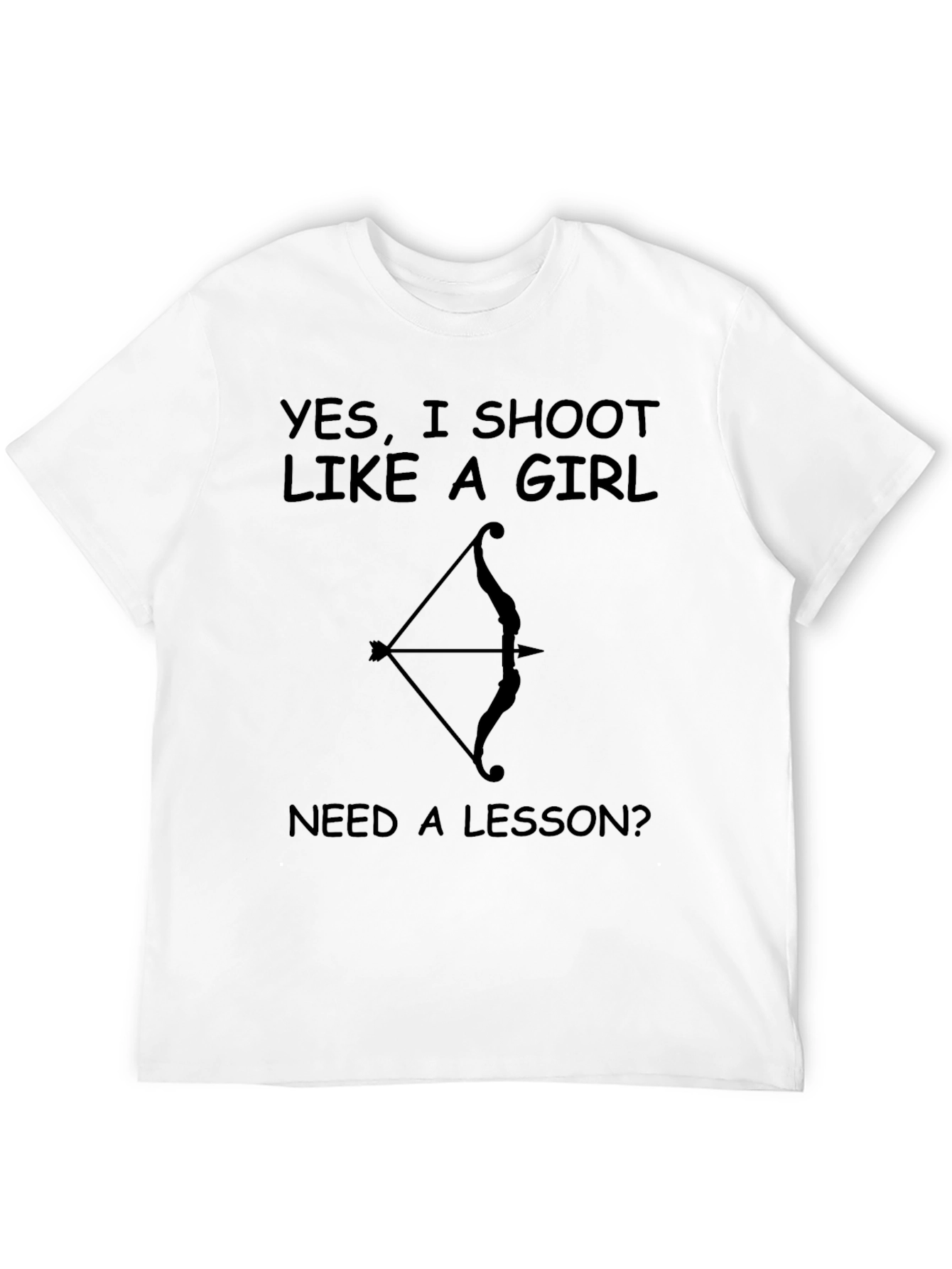 Black Funny Archer T-Shirt - Shoot Like A Girl view 12
