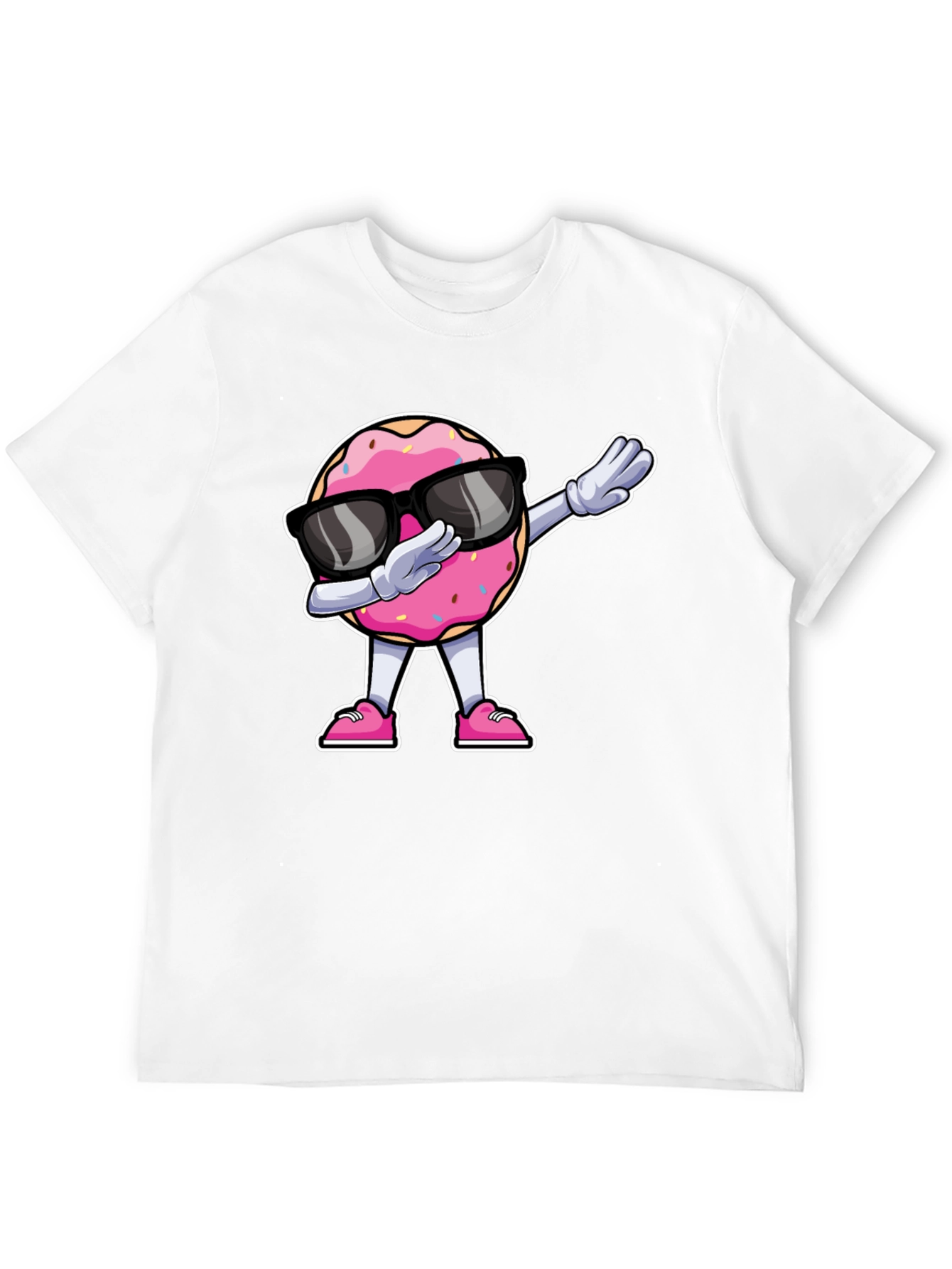 Black Dabbing Donut T-Shirt - Funny Cartoon Tee view 12