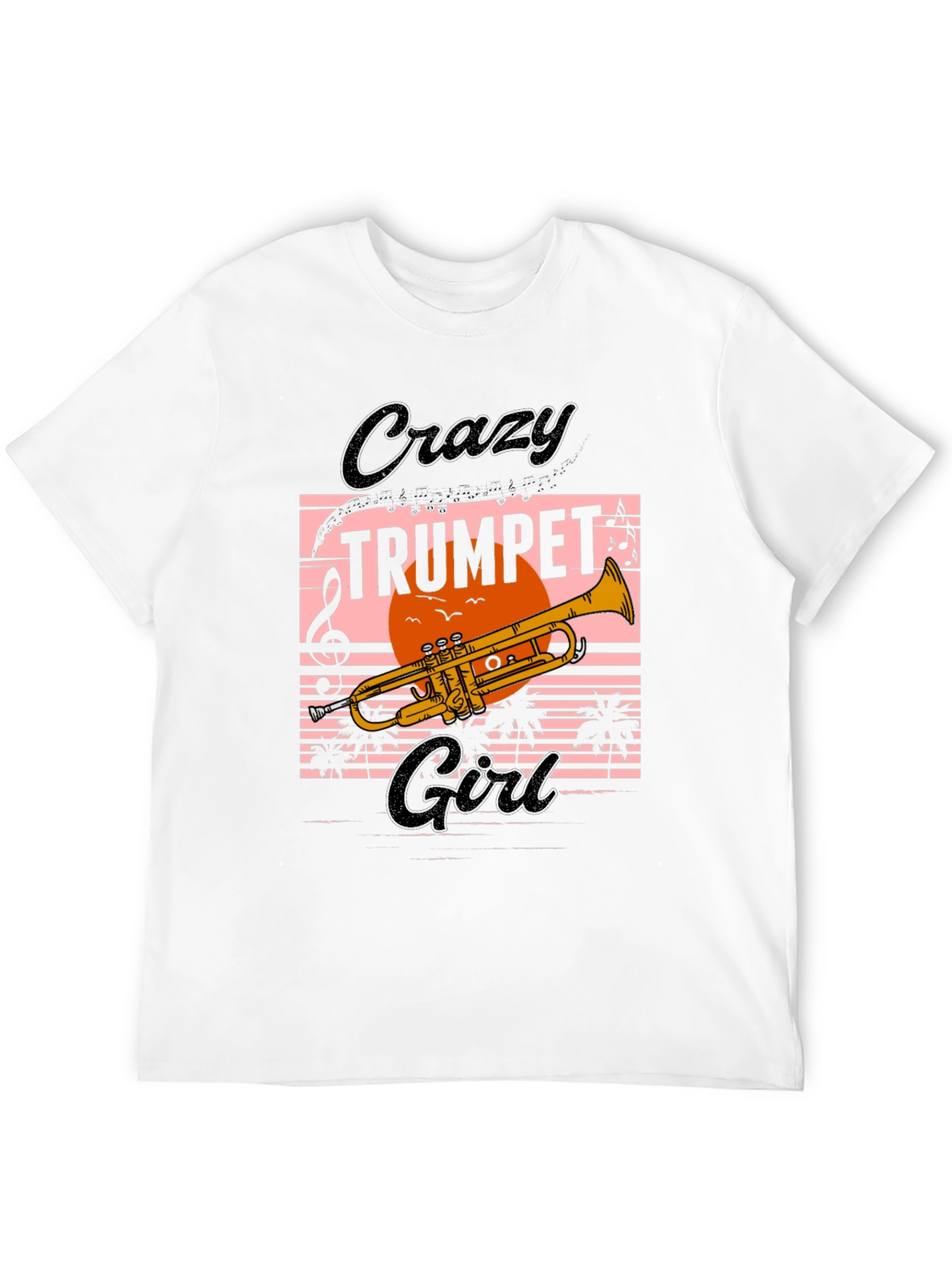 Black Crazy Trumpet Girl Graphic Tee view 12