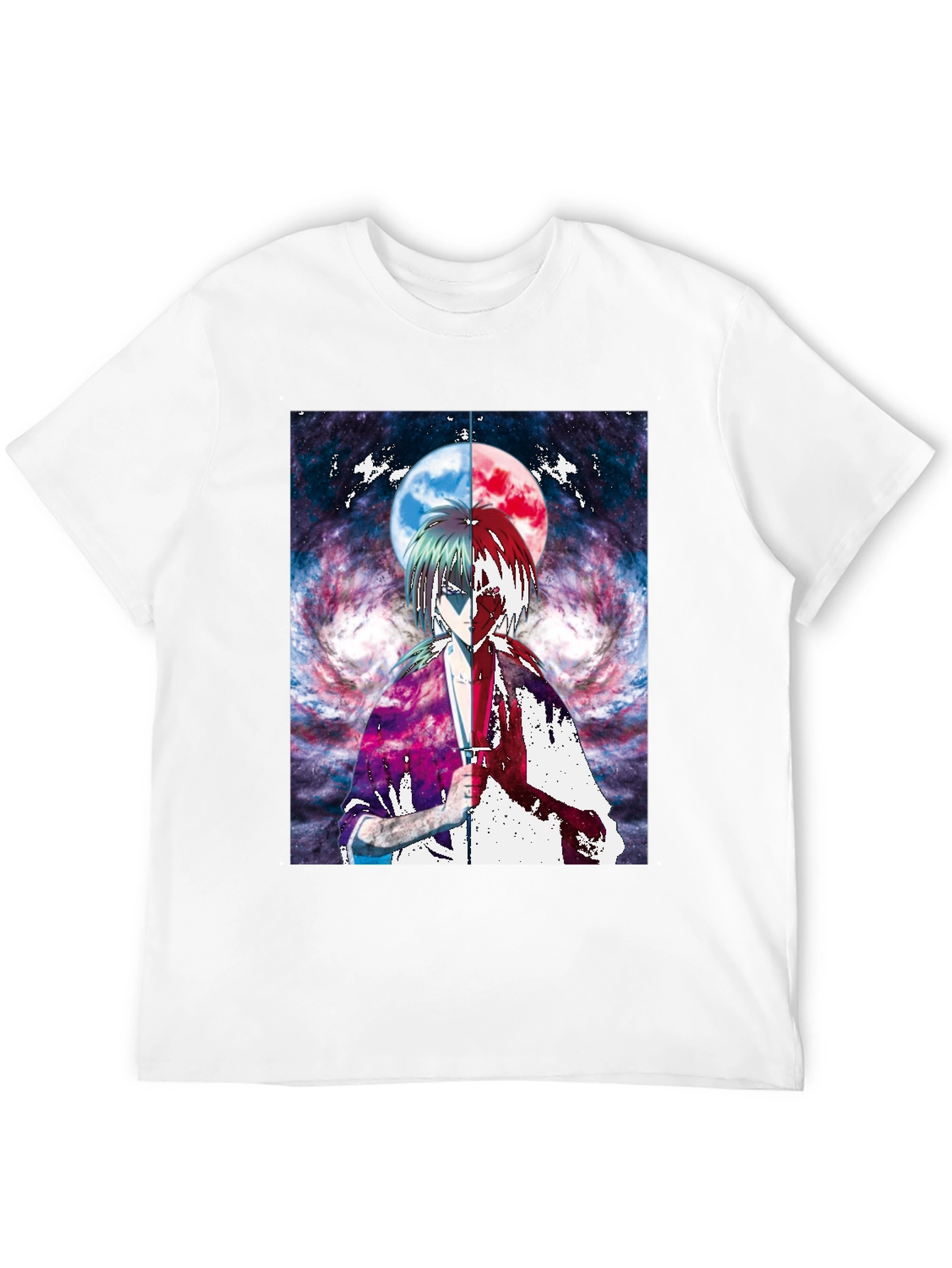 Black Anime Moon Graphic T-Shirt | Unique Design view 12