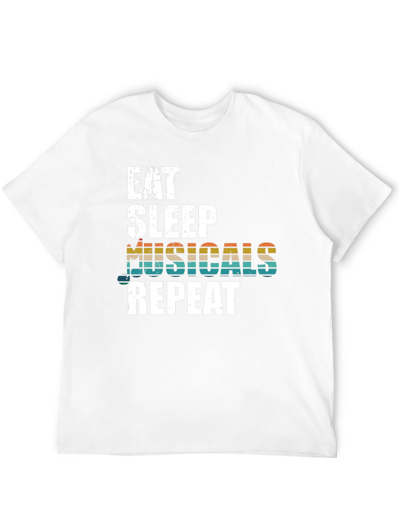 Black Eat Sleep Musicals Repeat Graphic Tee view 12