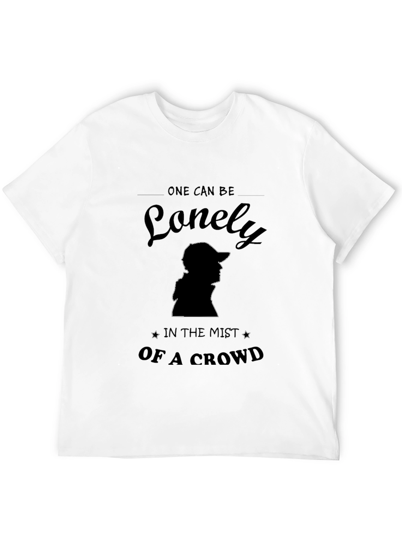 Black Lonely in the Mist Graphic Tee - Black view 12