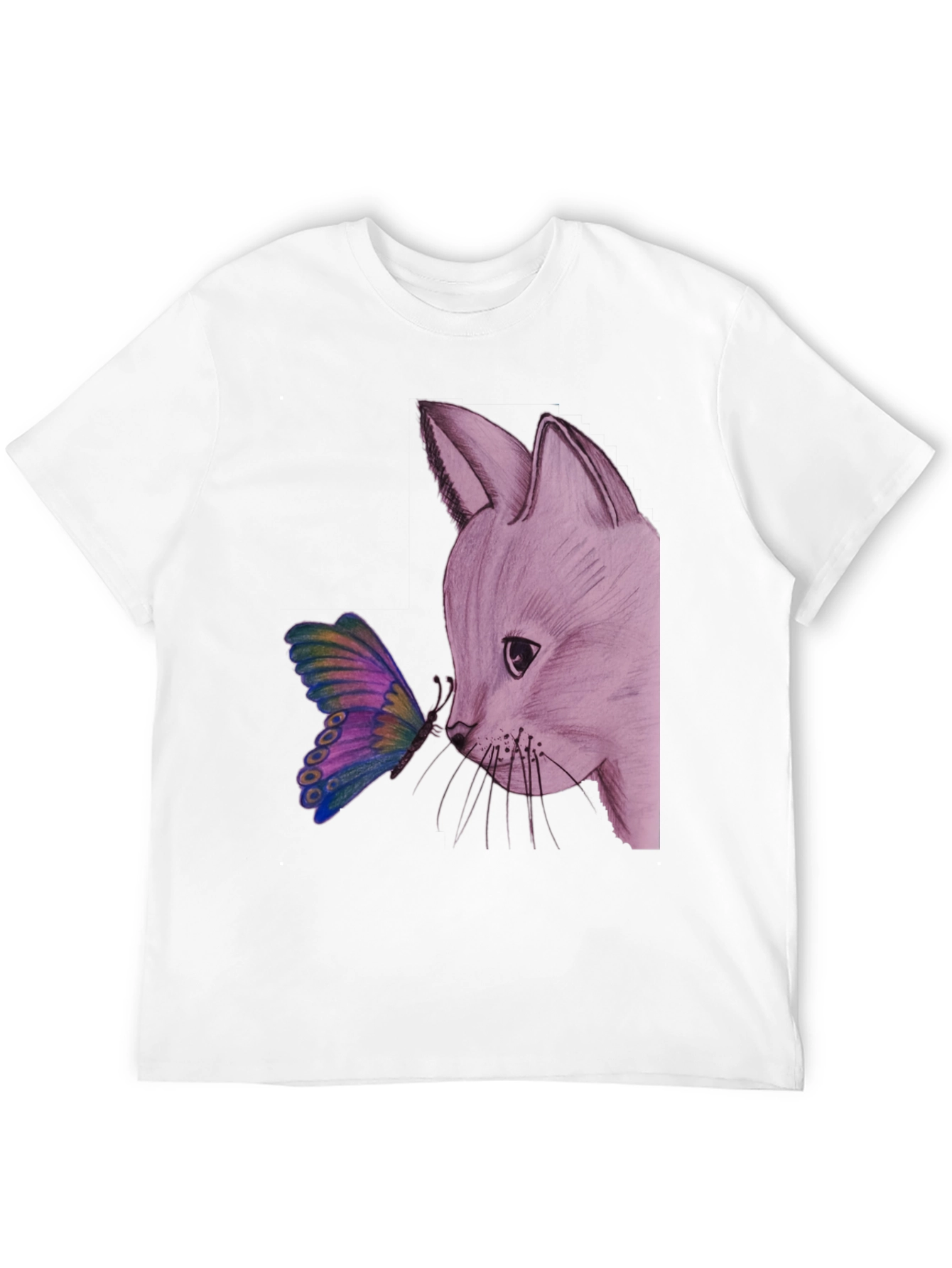 Black Fox and Butterfly Graphic Tee view 12