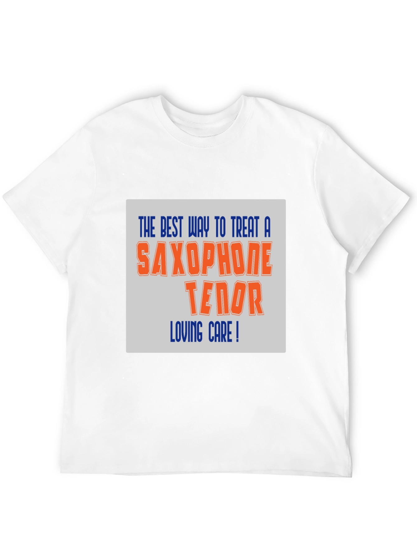 Black Saxophone Tenor Loving Care T-Shirt view 12