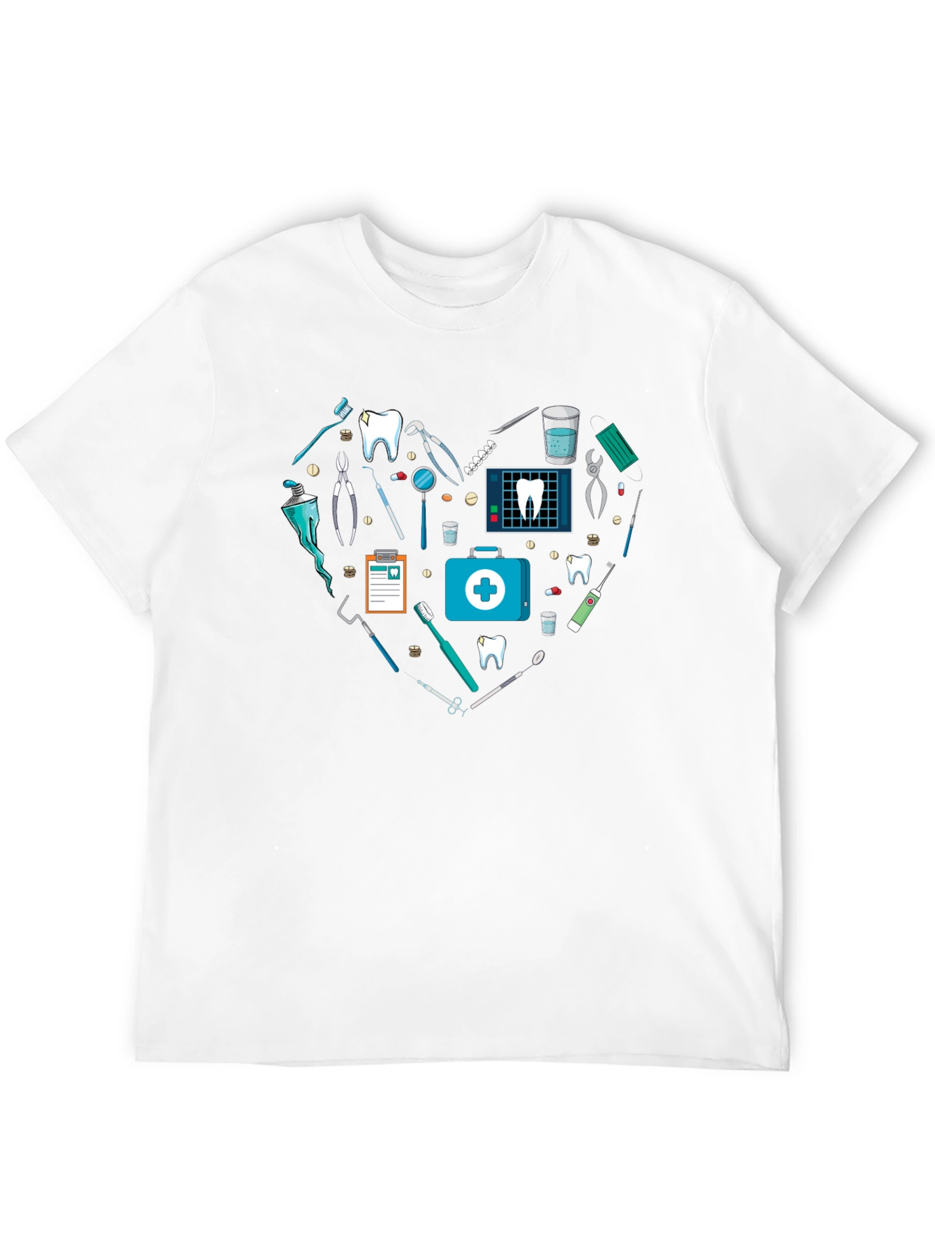 Black Dentist Love Heart T-Shirt view 12