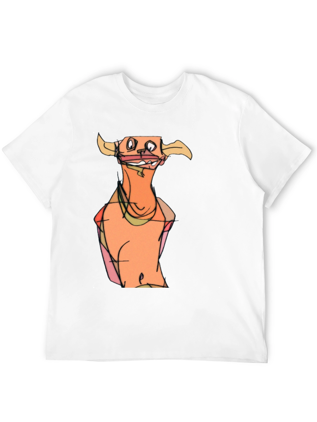 Black Cartoon Character Graphic Tee - Men's Black T-Shirt view 12