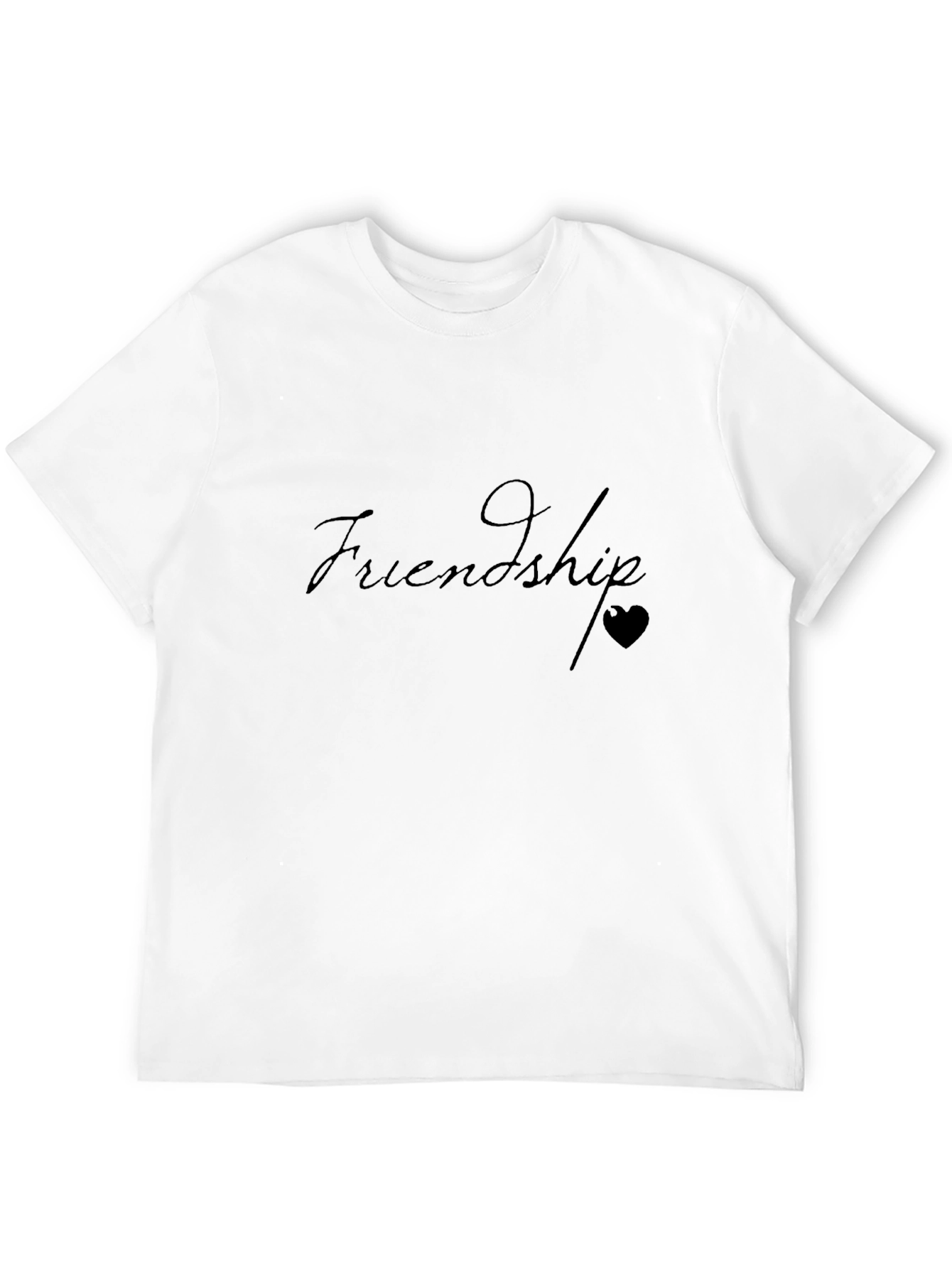 Black Friendship Heart Graphic Black T-Shirt view 12