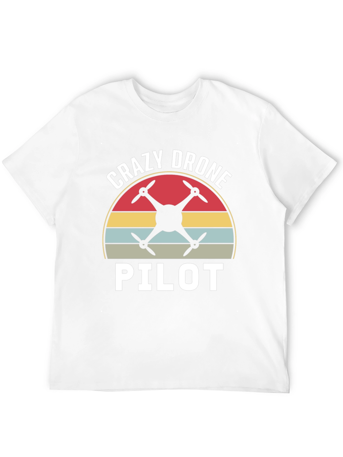 Black Crazy Drone Pilot Graphic T-Shirt view 12