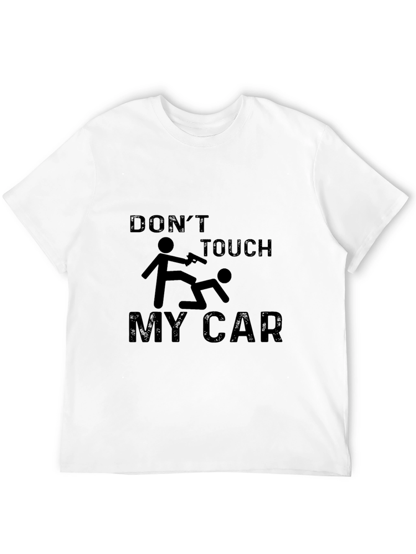 Black Don't Touch My Car Graphic T-Shirt view 12