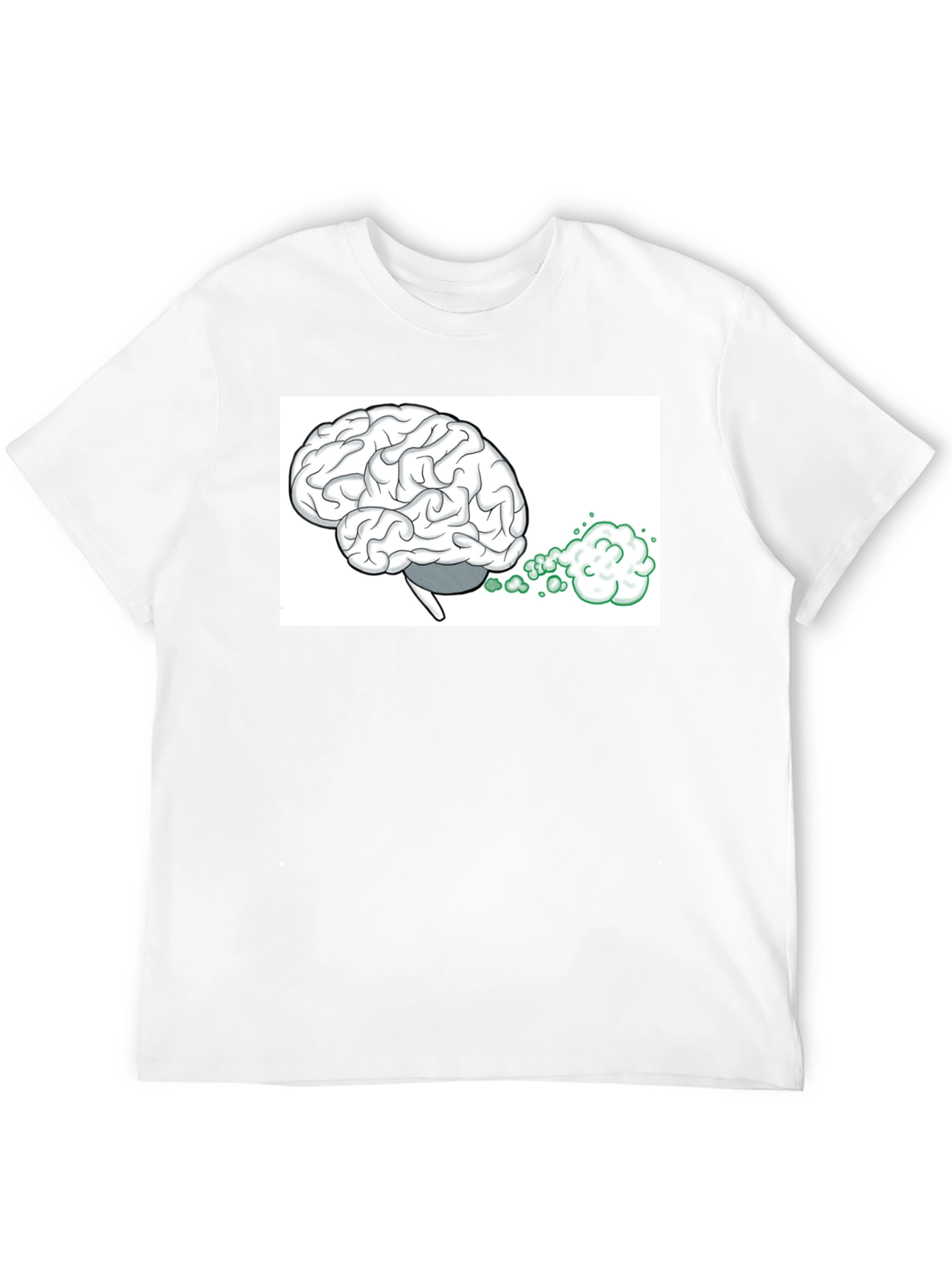 Black Brain Fart Graphic Tee - Funny Novelty T-Shirt view 12