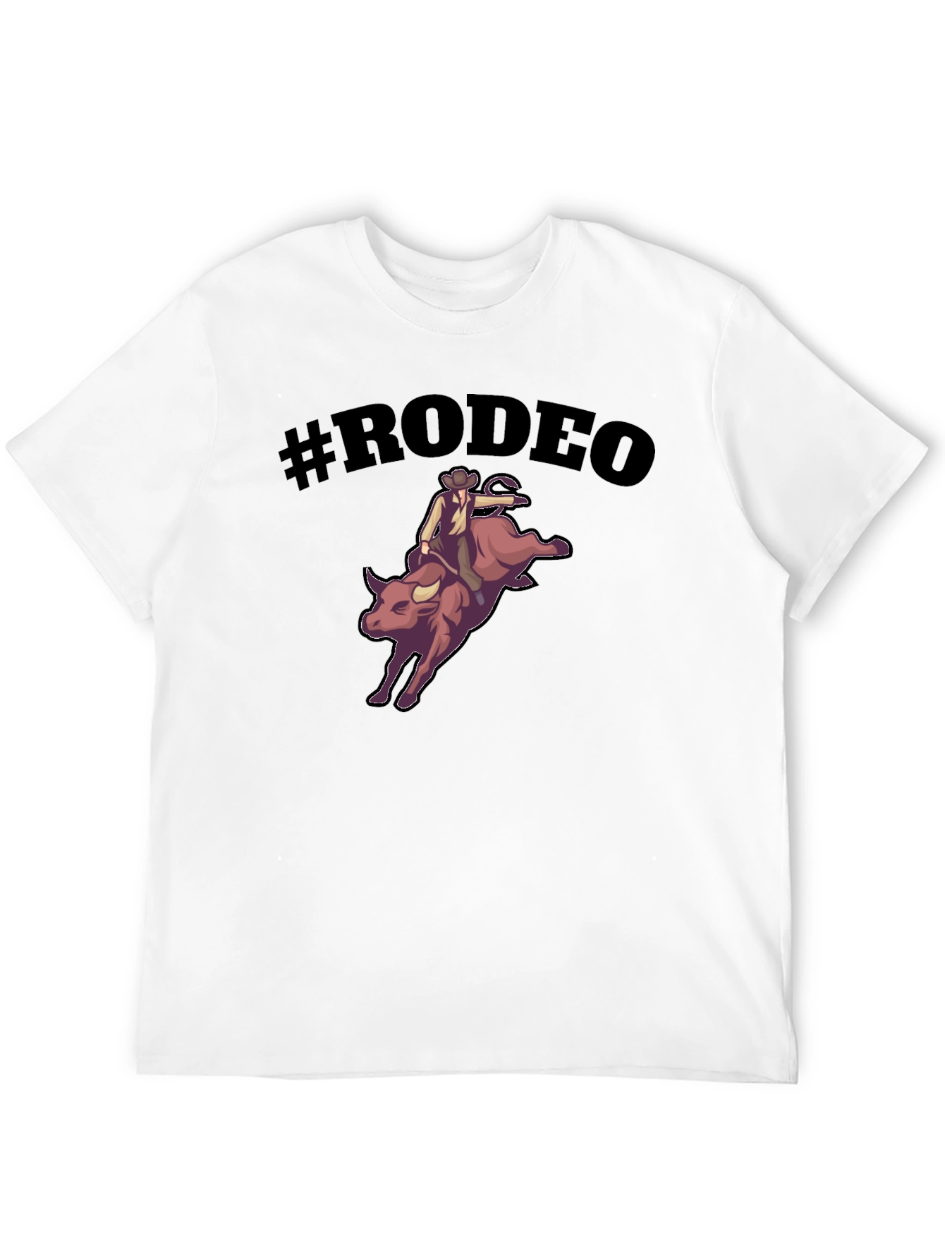 Black Rodeo Bull Riding Graphic T-Shirt view 12