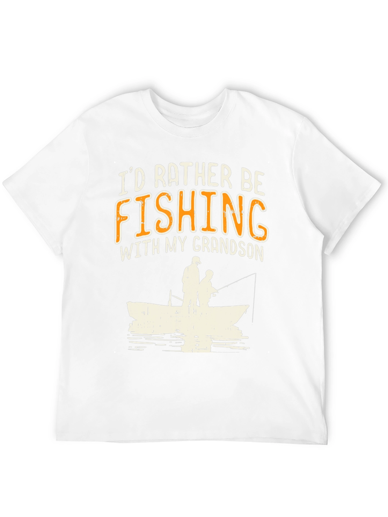 Black Fishing With My Grandson Graphic Tee view 12