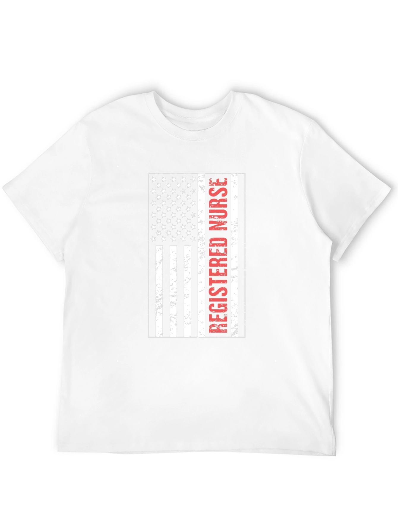 Black Registered Nurse American Flag T-Shirt view 12