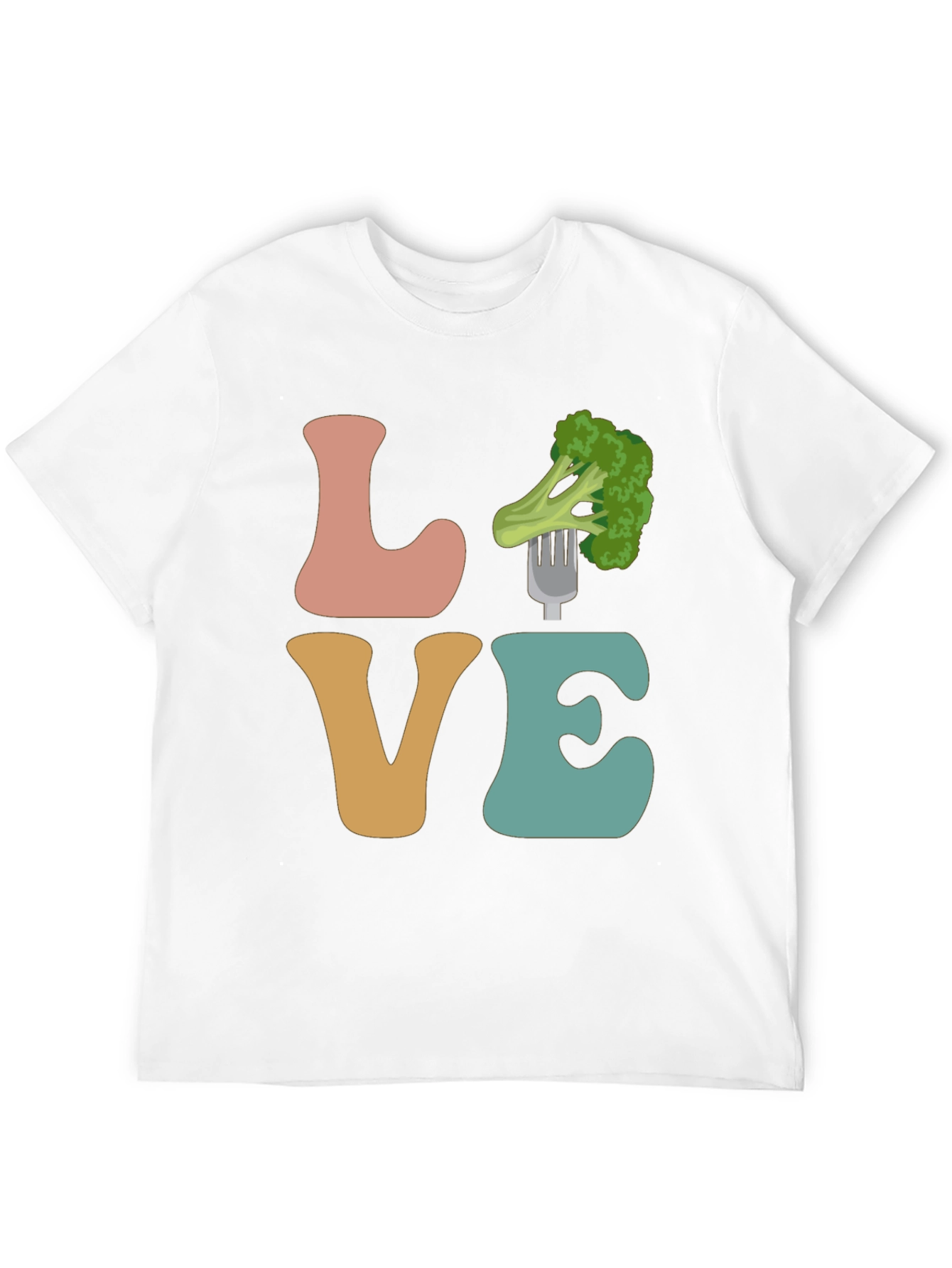 Black Vegan Love Broccoli Graphic Tee - Unisex T-Shirt view 12