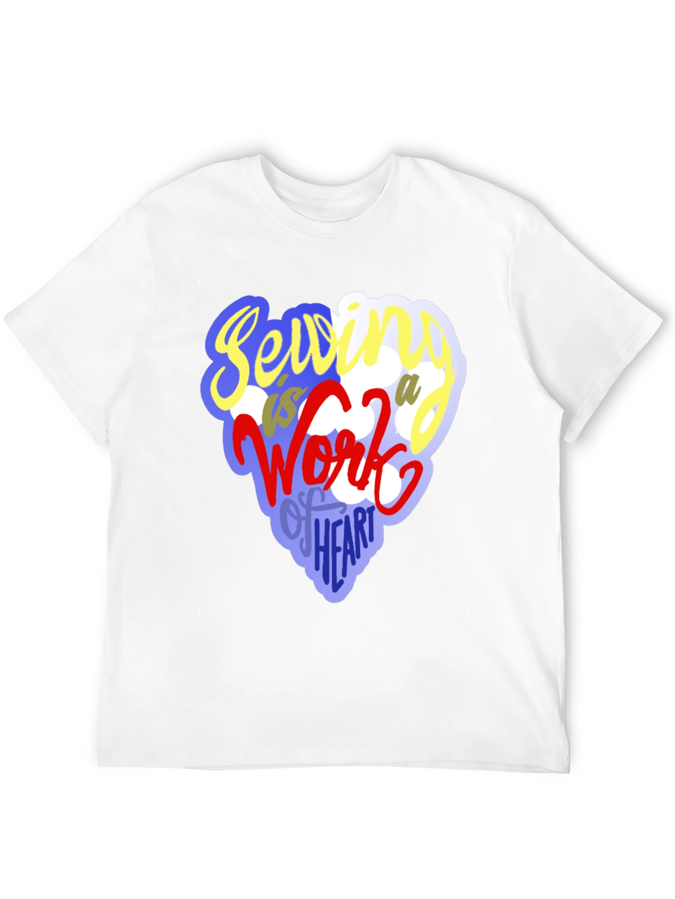 Black Sewing Heart T-Shirt - Unique Crafting Design view 12