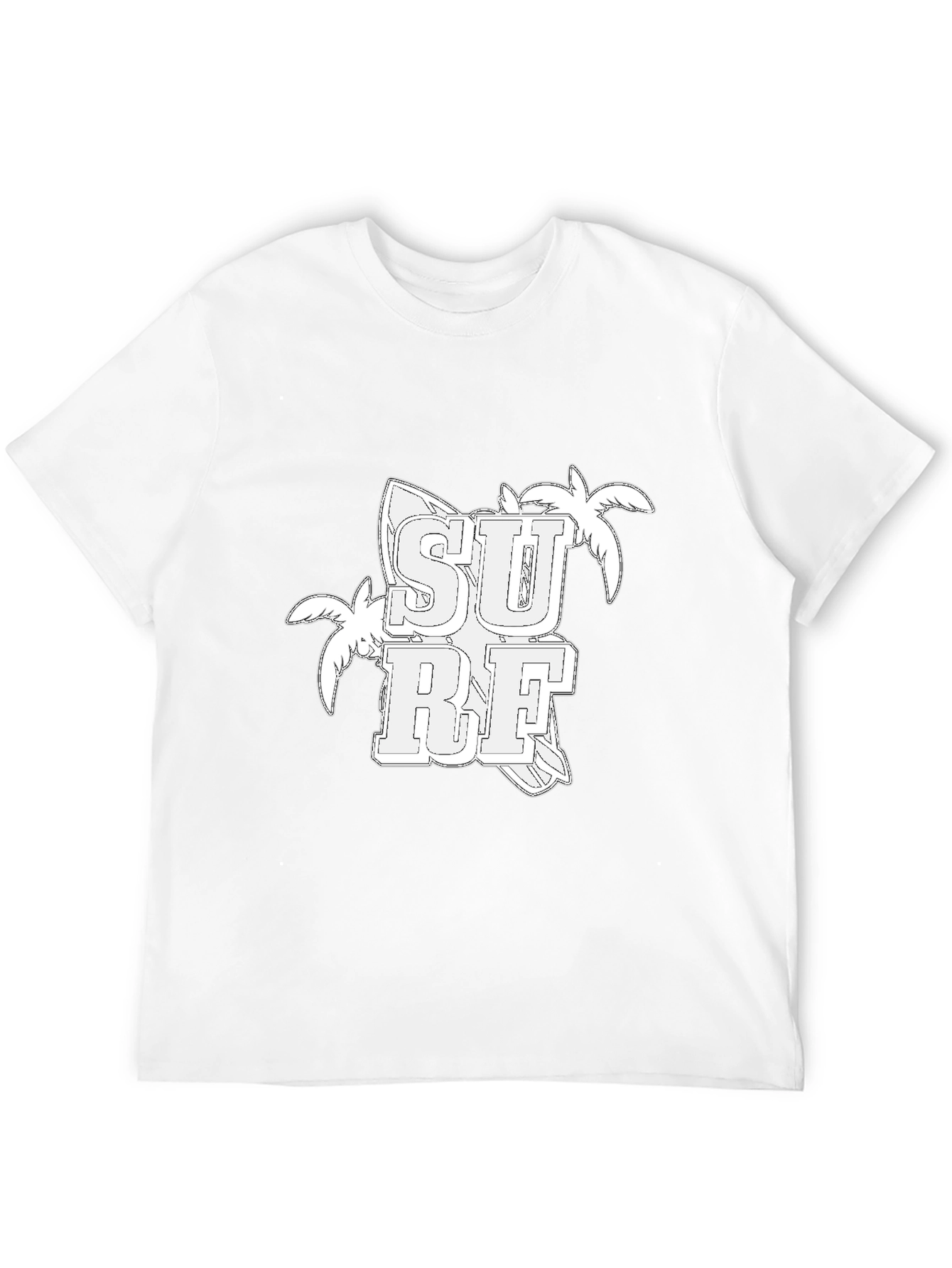 Black Surf Graphic Tee - Black Cotton T-Shirt view 12