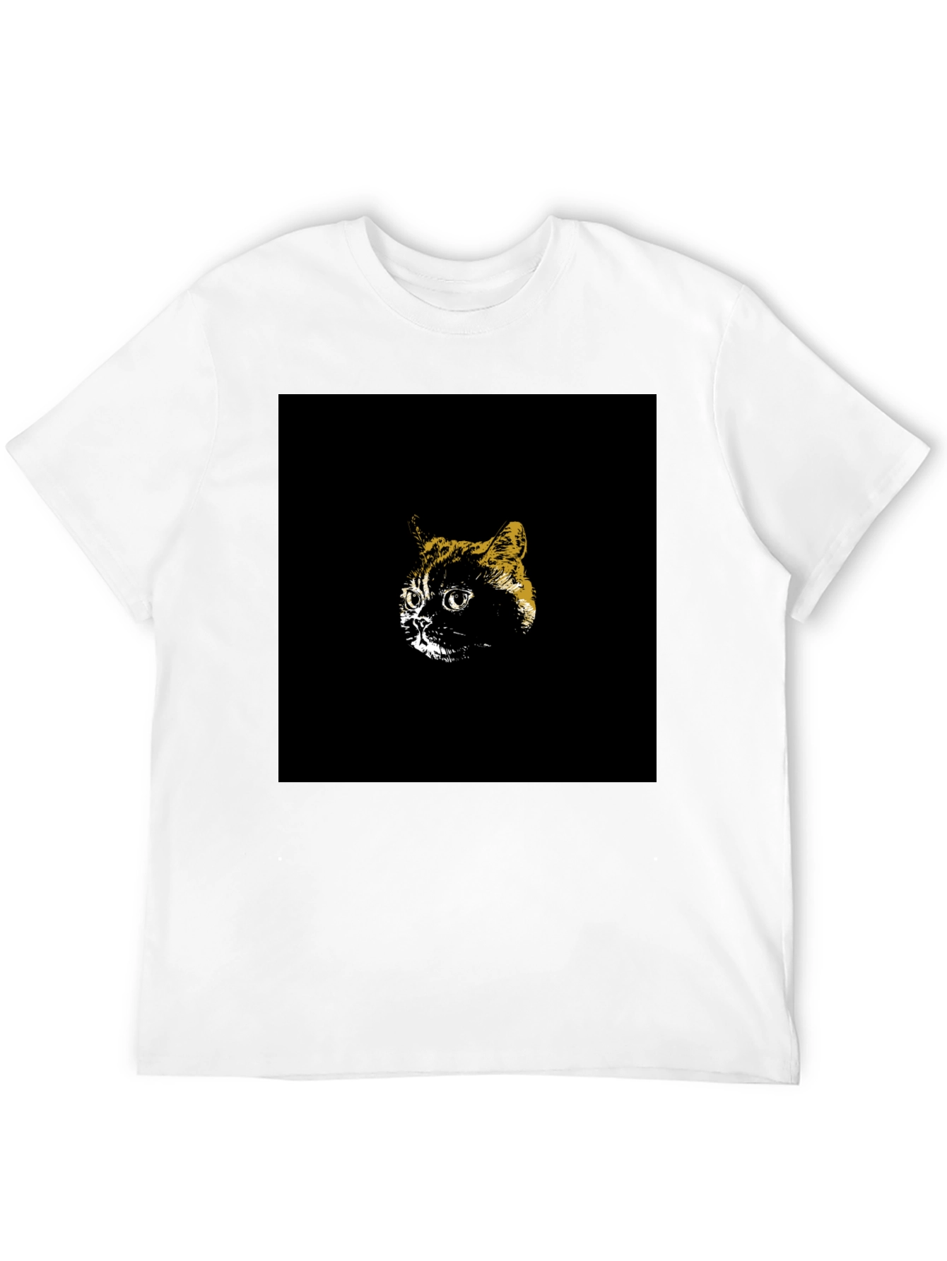Black Cool Cat Graphic Tee - Black Cotton T-Shirt view 12