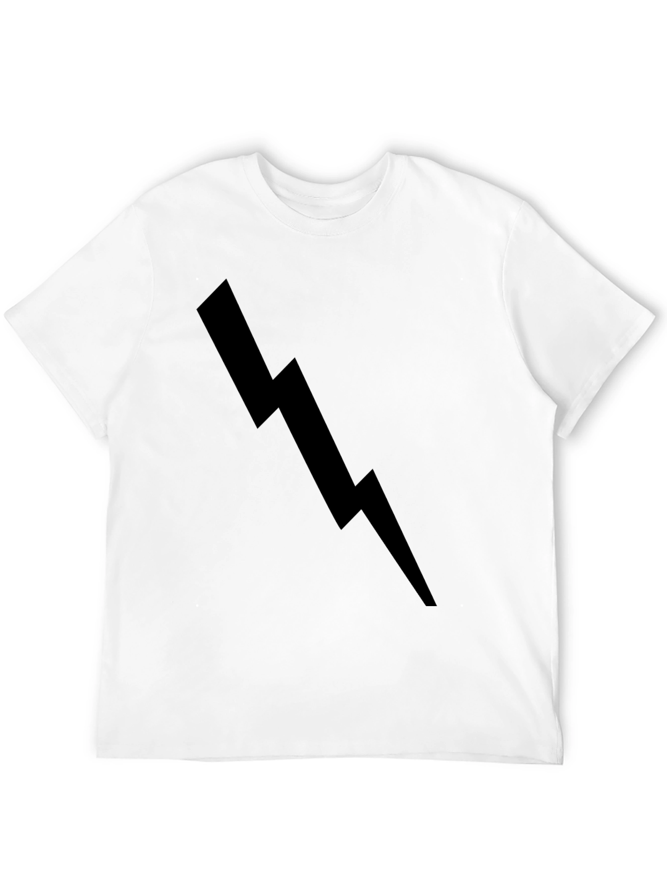 Black Black Lightning Bolt Graphic Tee - Casual Style view 12