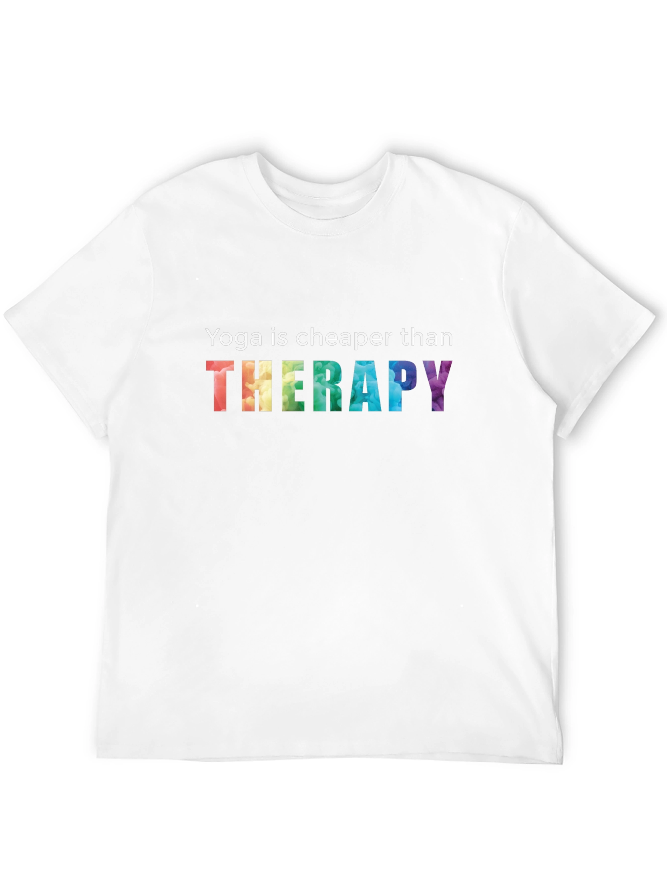 Black Yoga is Cheaper Than Therapy Graphic Tee view 12