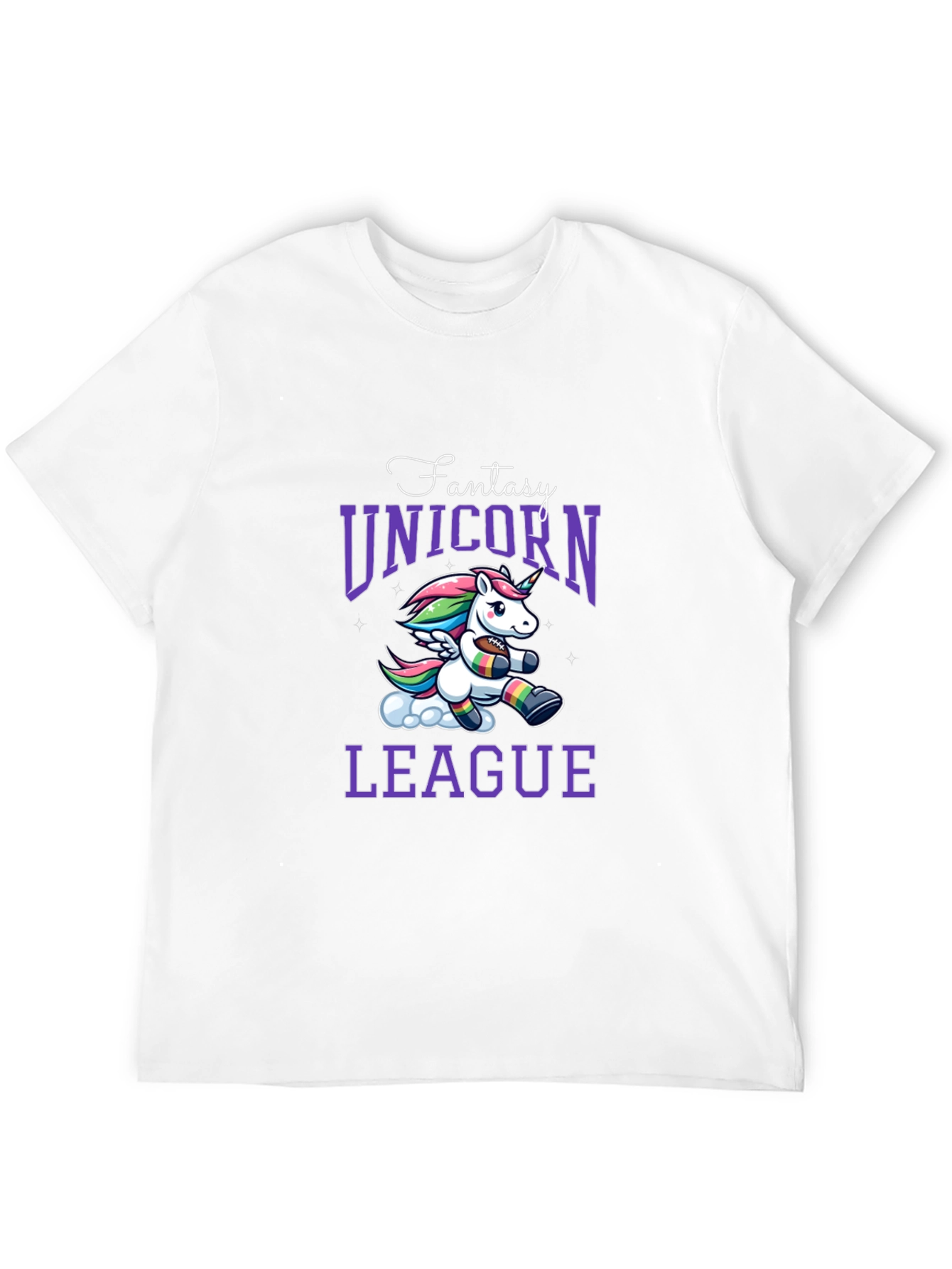 Black Fantasy Unicorn League Black T-Shirt view 12