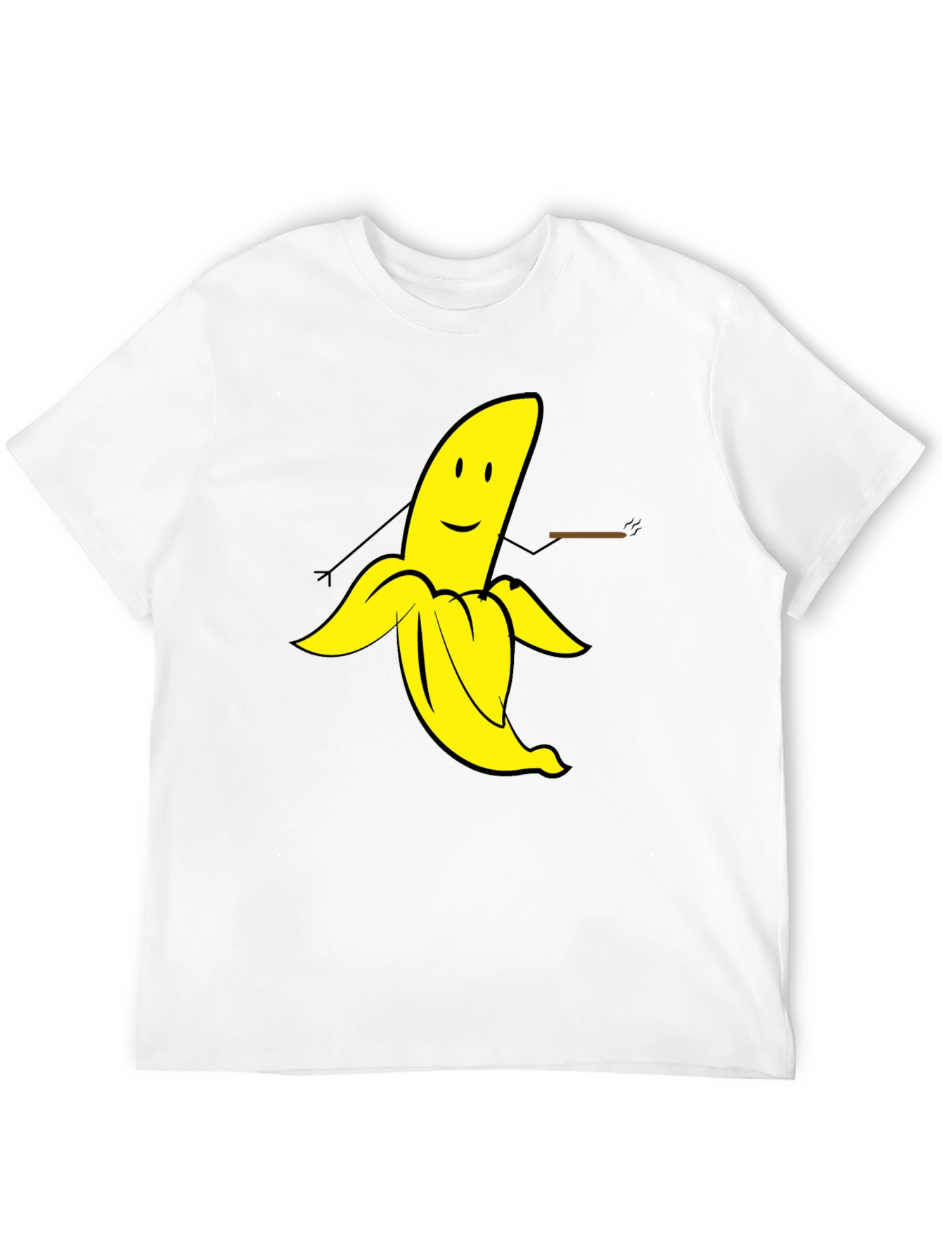 Black Funny Banana Graphic Tee - Black Cotton T-Shirt view 12