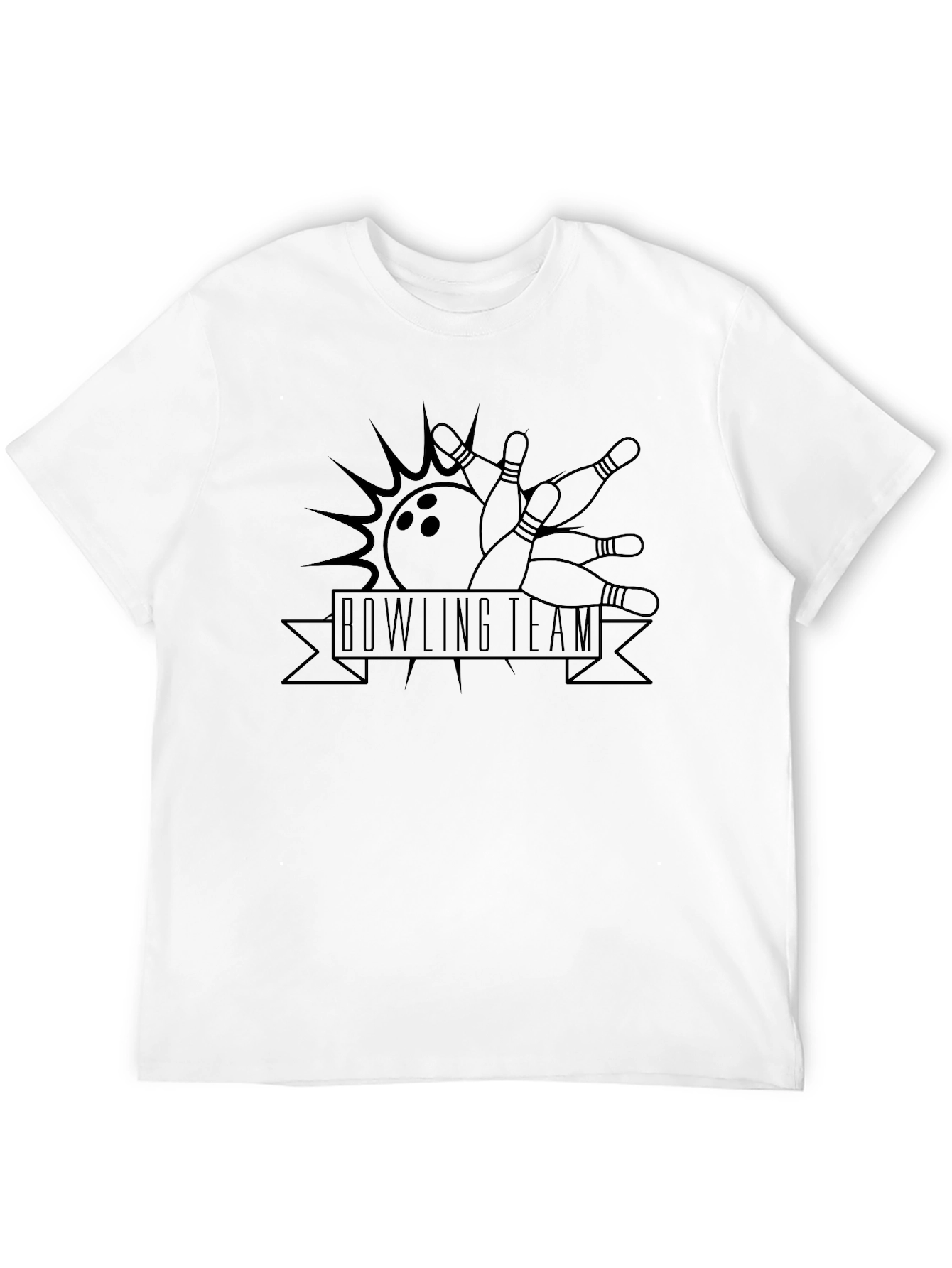 Black Bowling Team T-Shirt view 12