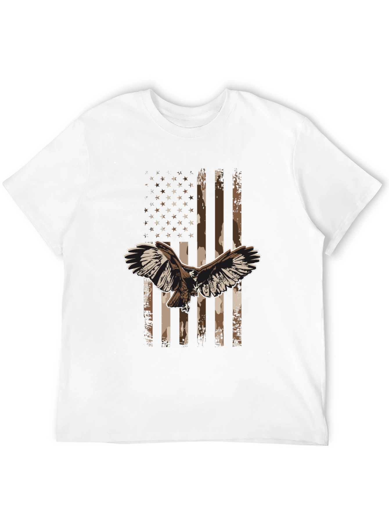 Black American Flag Eagle Graphic Tee - Black view 12