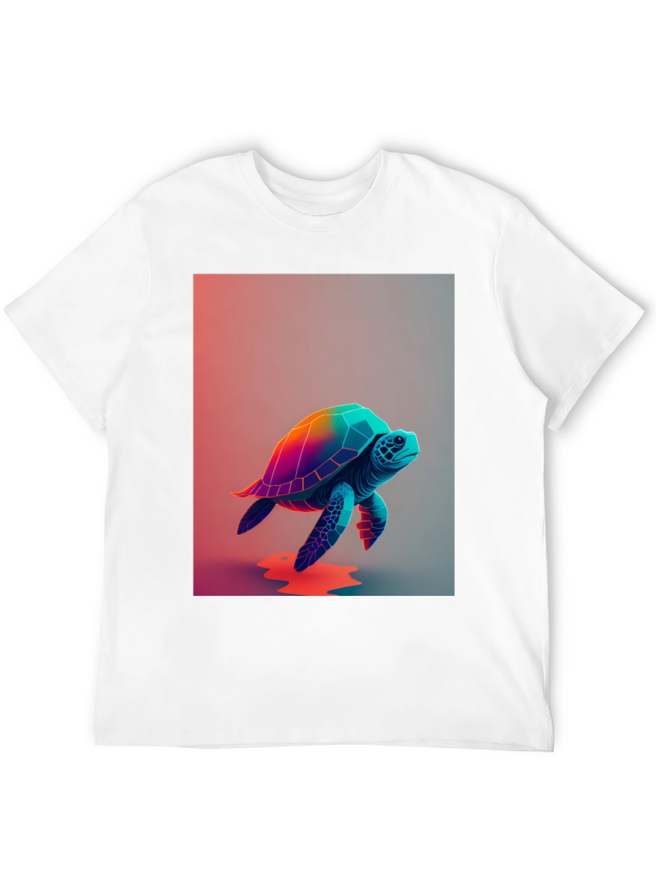 Black Rainbow Turtle Graphic Tee - Unique Design view 12
