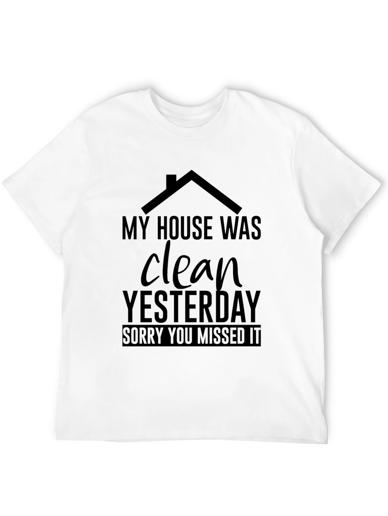 Black Funny House Cleaning Graphic T-Shirt view 12