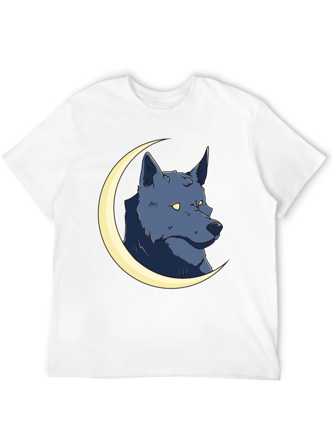 Black Wolf Moon Graphic Tee - Black Cotton T-Shirt view 12
