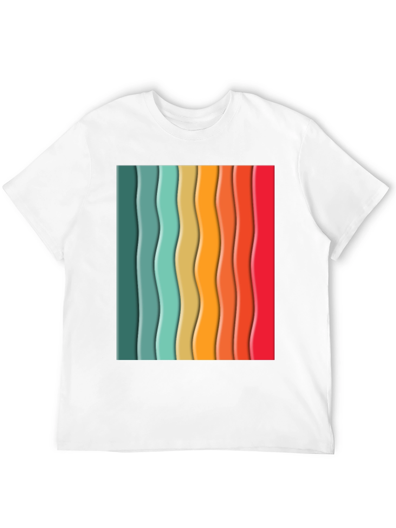 Black Retro Stripe Tee - Vintage Style T-Shirt view 12