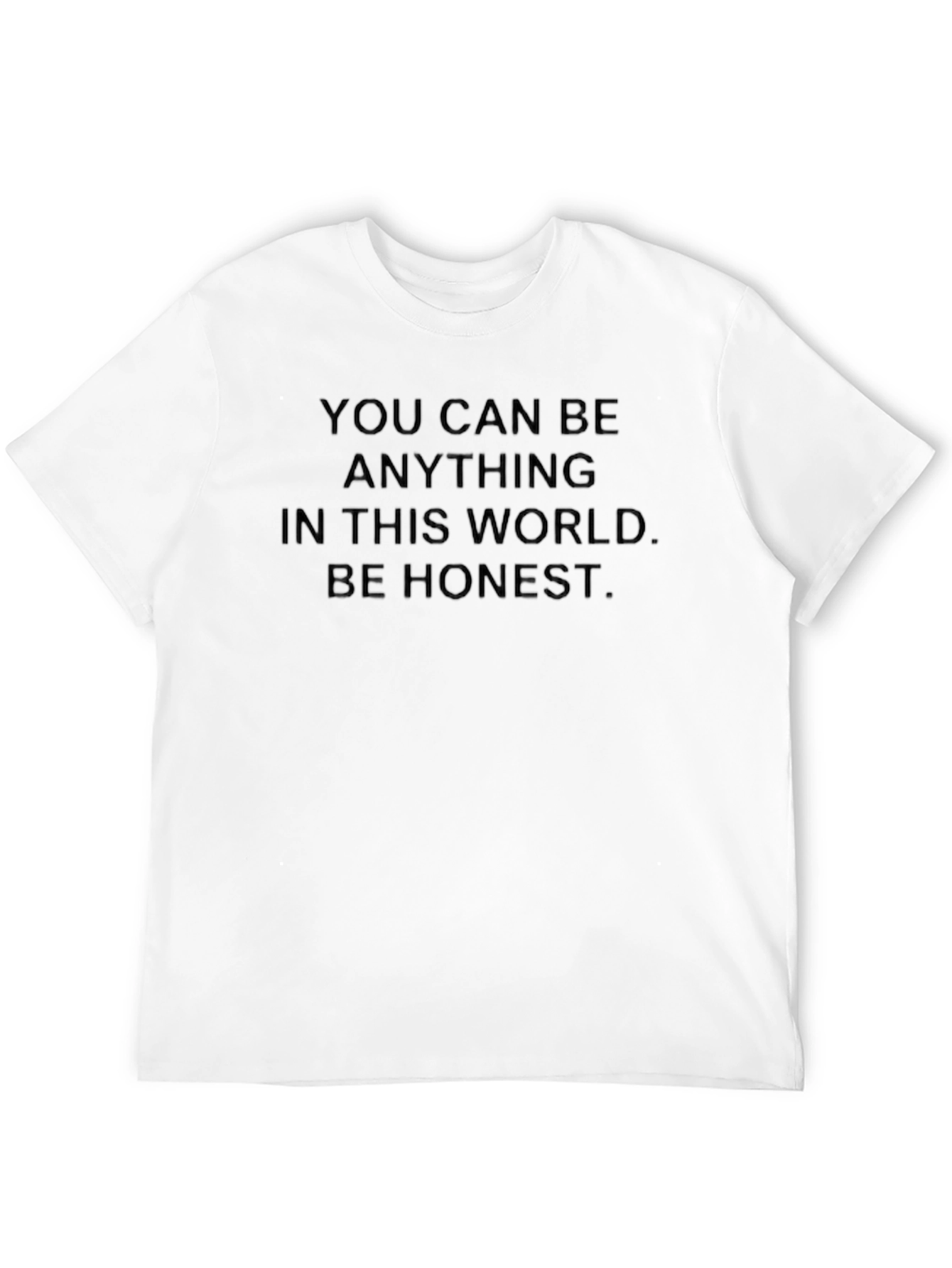 Black Be Honest Graphic Tee - Black Crew Neck T-Shirt view 12