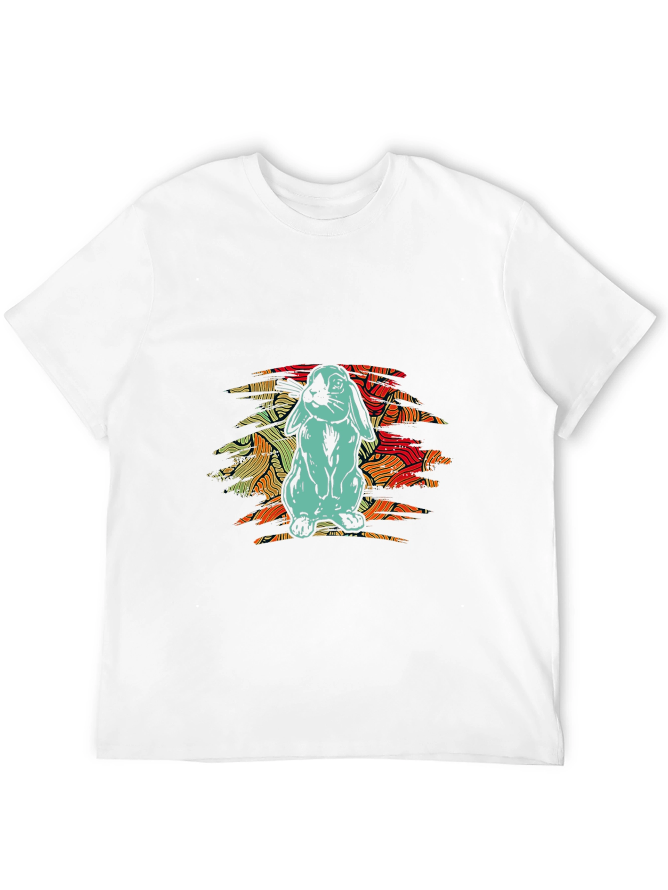 Black Retro Rabbit Graphic Tee view 12