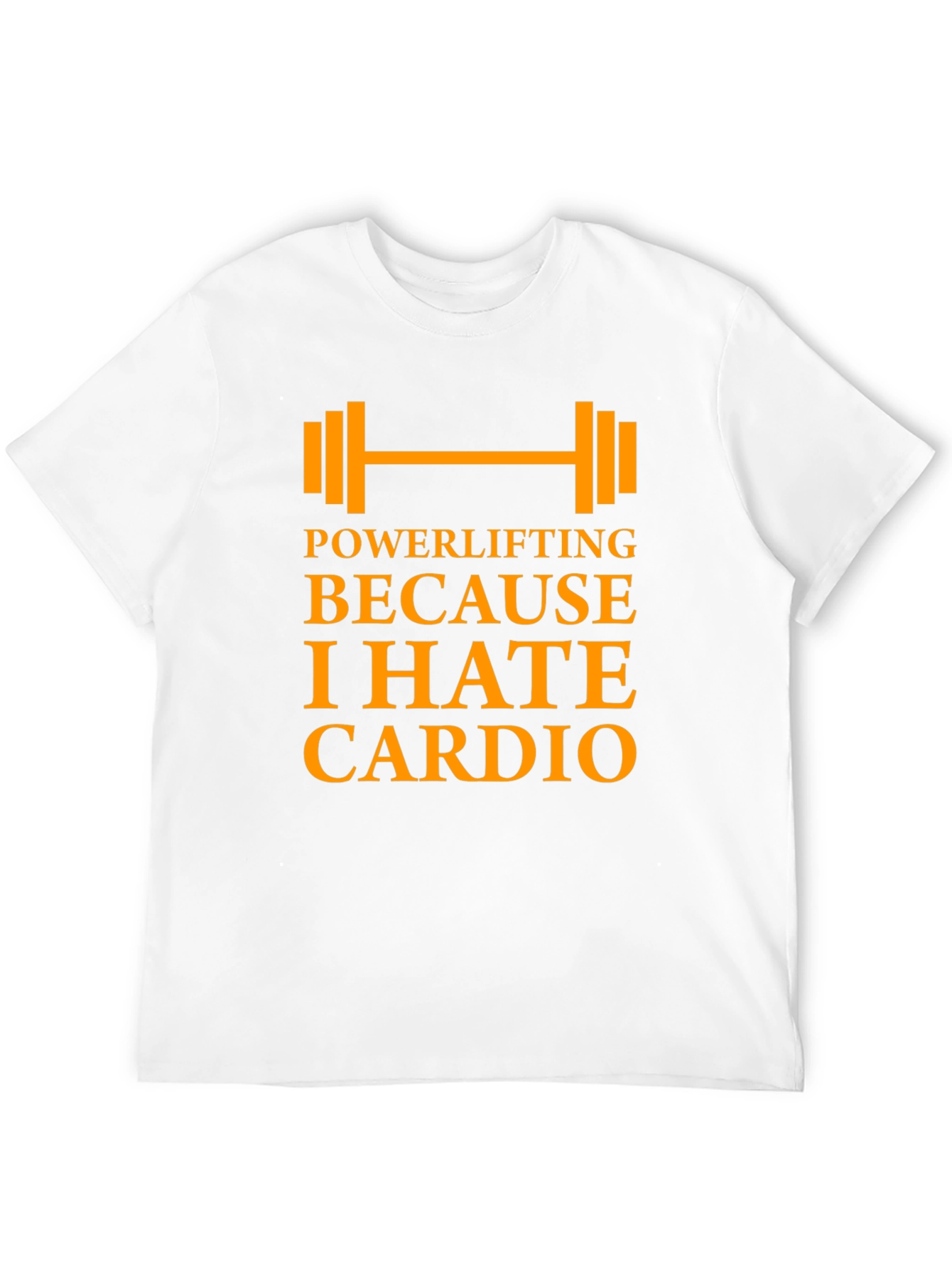 Black Powerlifting Because I Hate Cardio - Men's Black T-Shirt view 12
