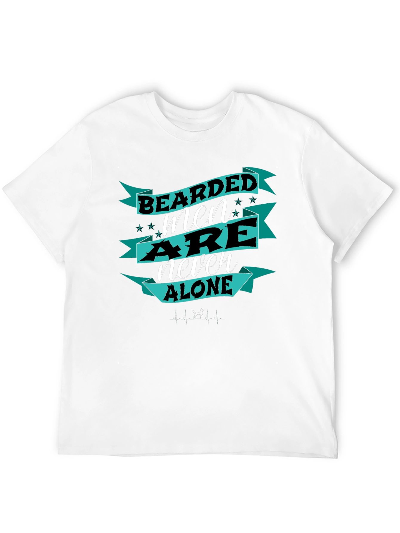 Black Bearded Men Are Never Alone T-Shirt view 12