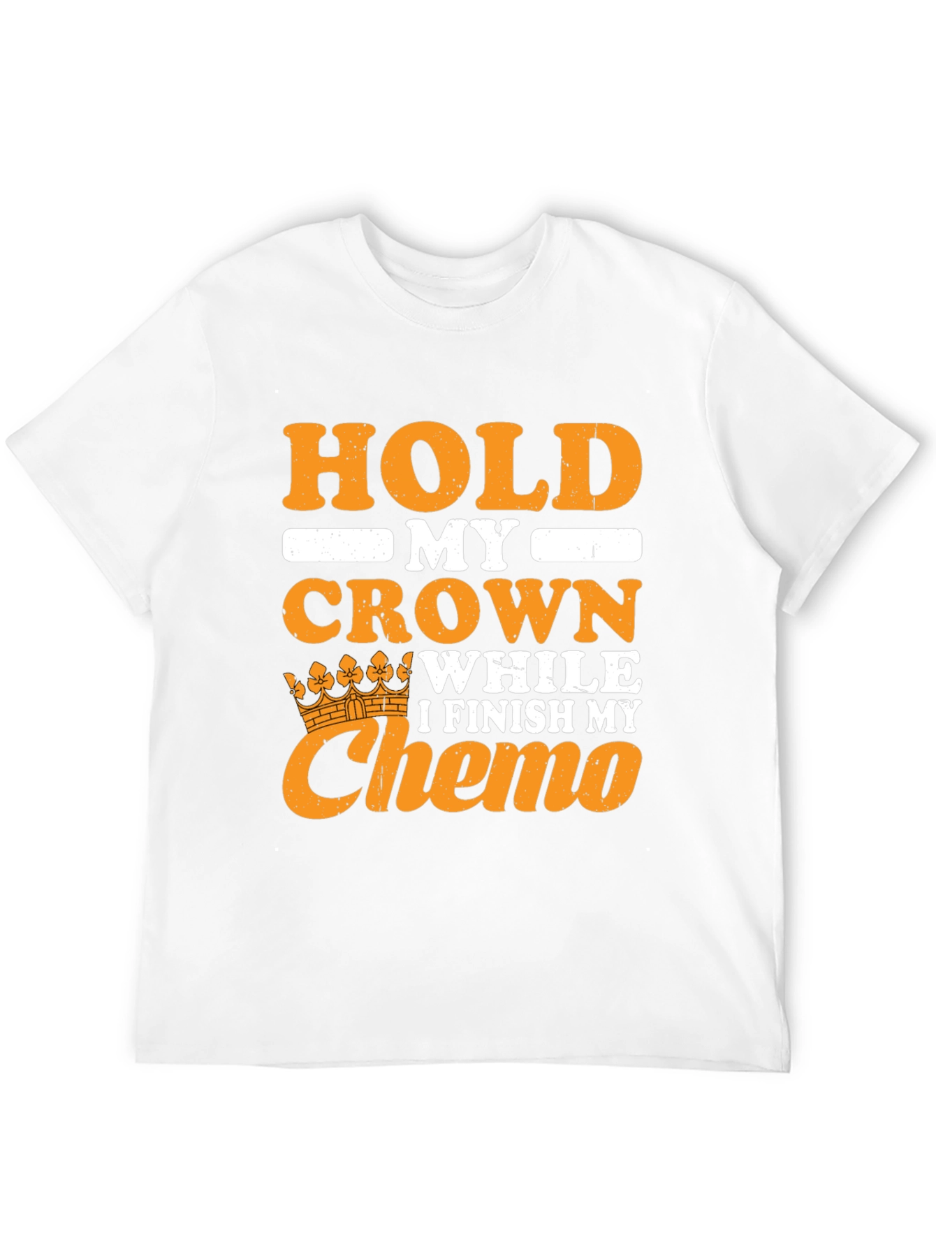 Black Hold My Crown Chemo Support T-Shirt view 12