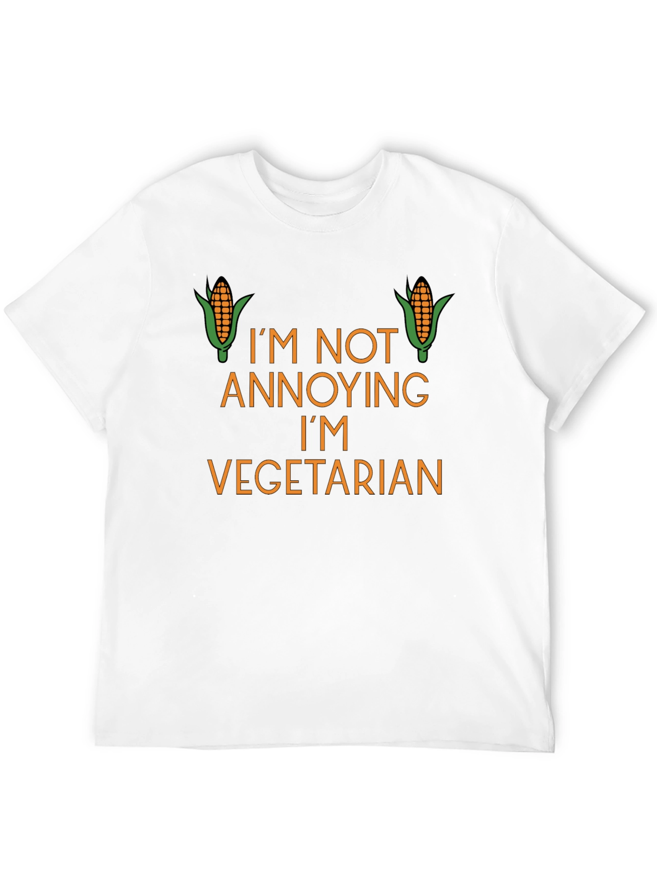 Black Funny Vegetarian Graphic Tee - Black Cotton T-Shirt view 12