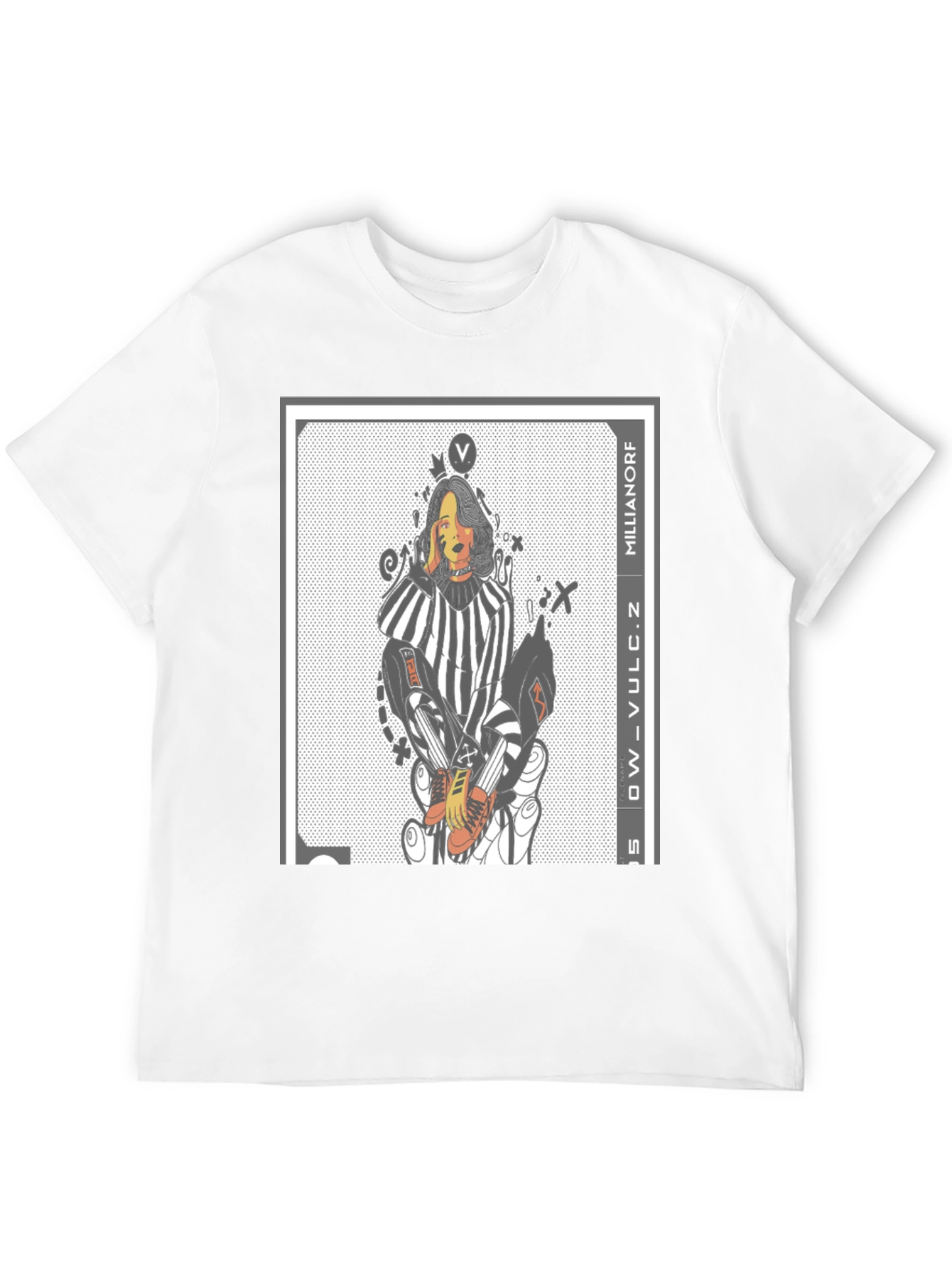 Black Graphic Print Black Crew Neck T-Shirt view 12