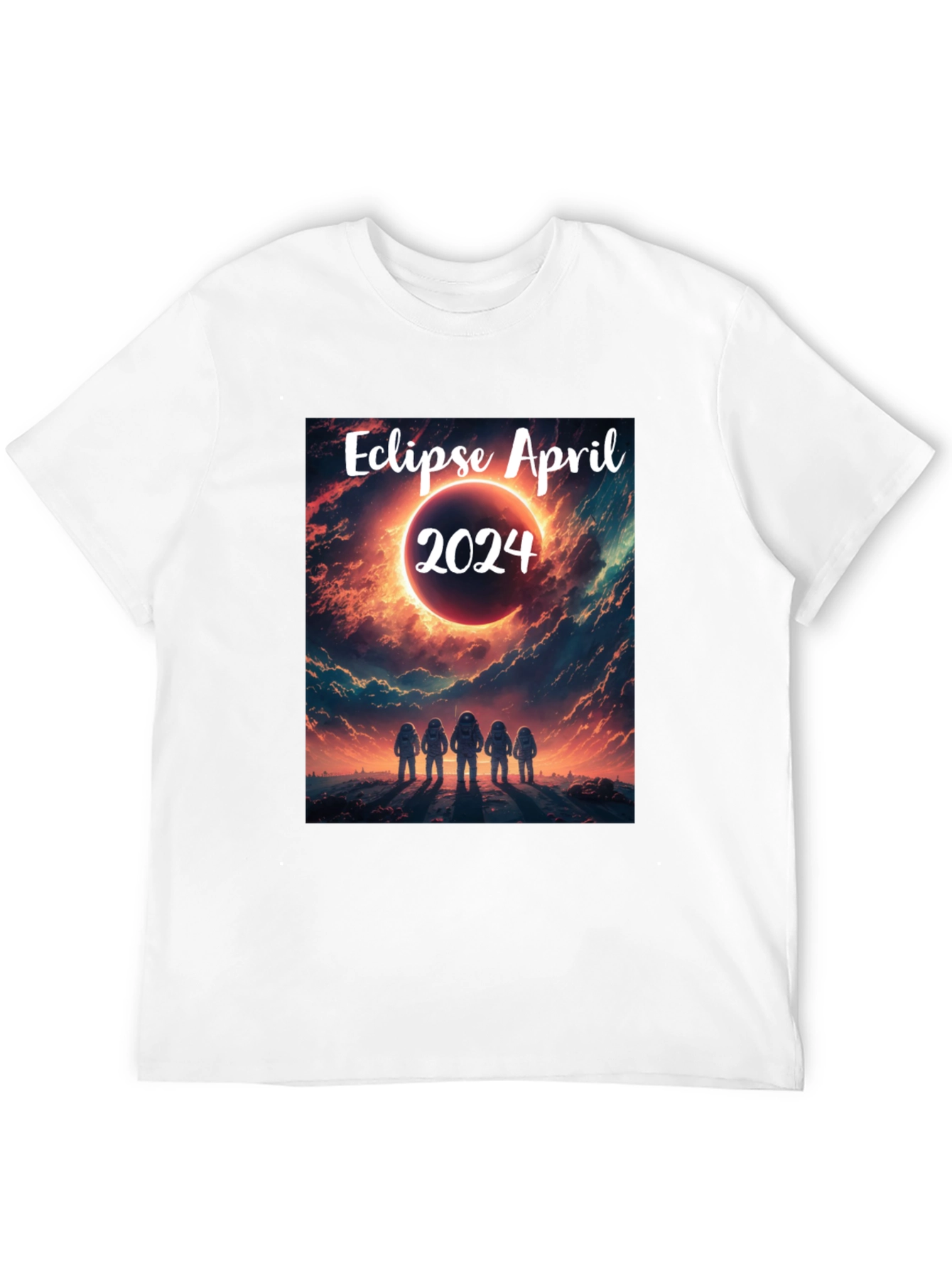 Black Eclipse April 2024 T-Shirt - Space Astronauts view 12