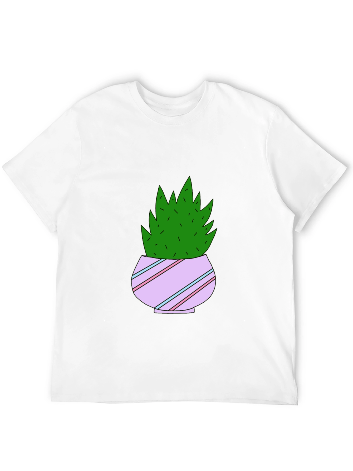 Black Cute Potted Plant Graphic T-Shirt view 12