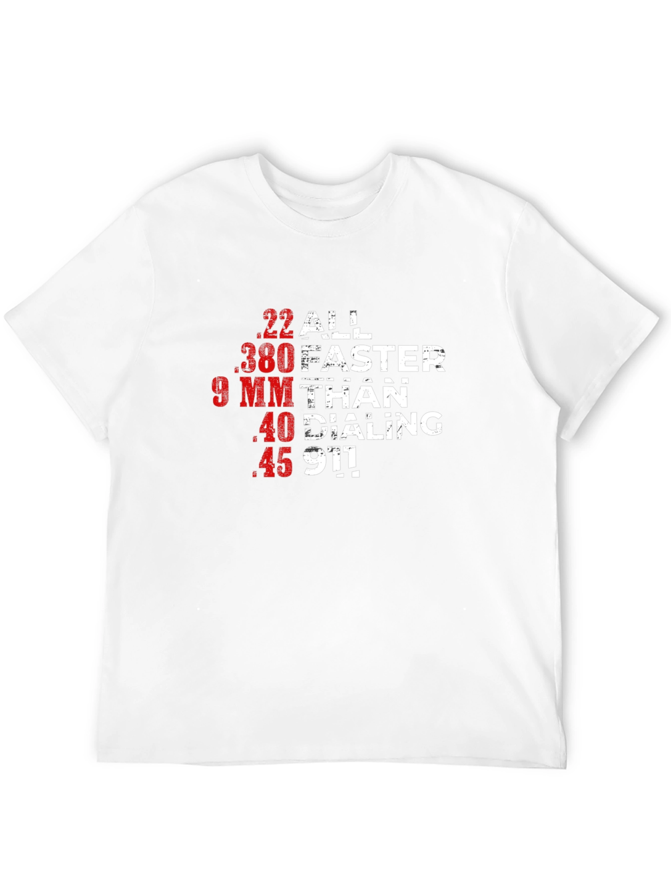 Black All Faster Than Dialing 911 T-Shirt view 12