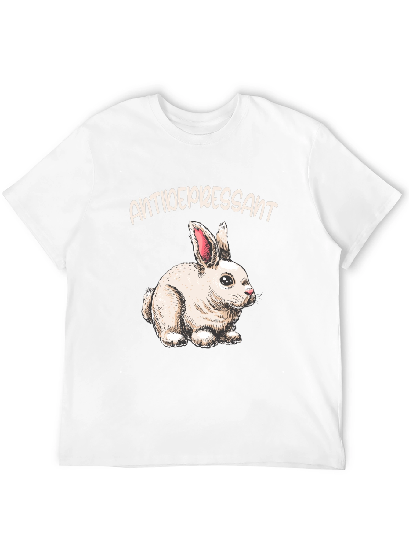 Black Antidepressant Bunny T-Shirt view 12