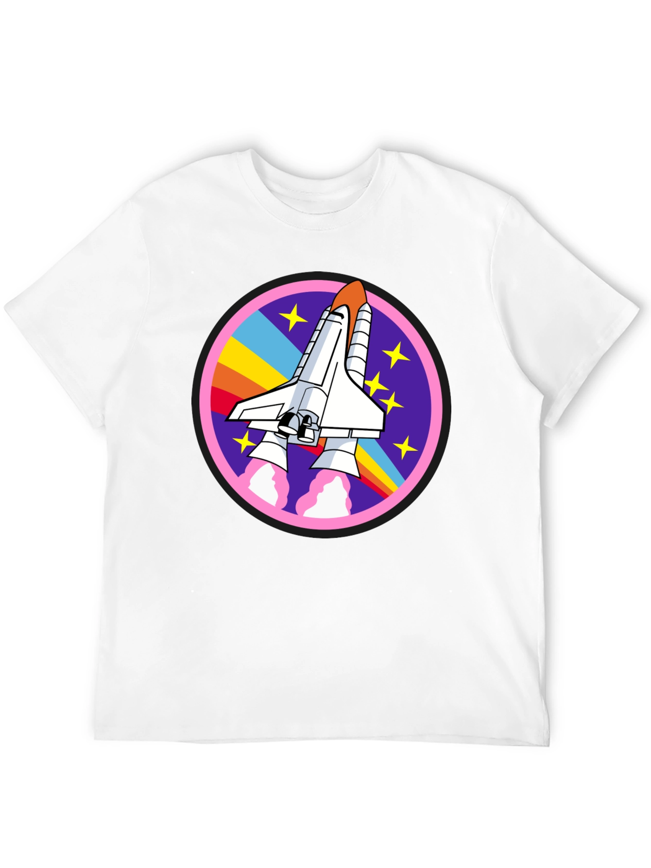 Black Retro Space Shuttle T-Shirt - Blast Off in Style! view 12