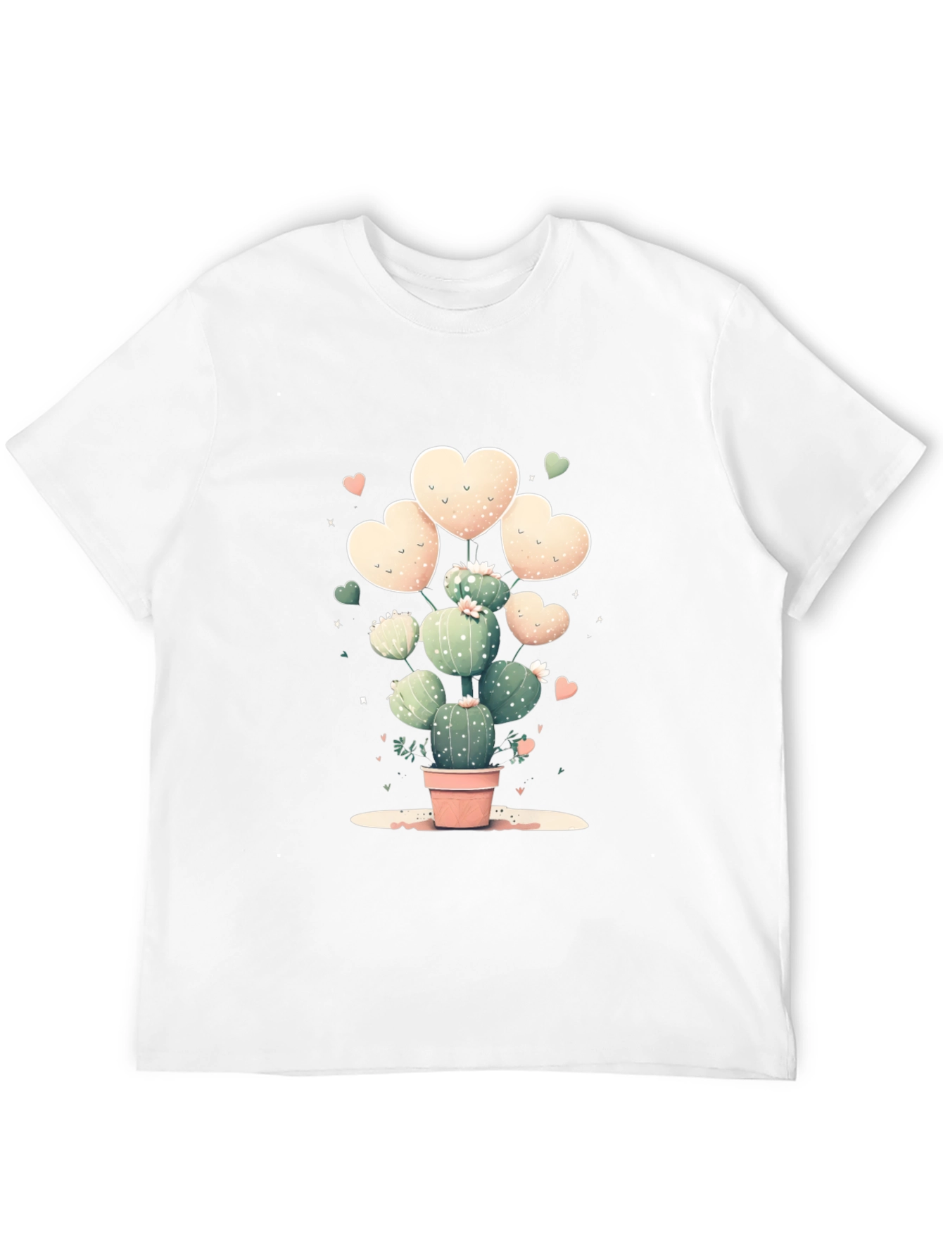 Black Cactus Heart T-Shirt - Cute Plant Lover Tee view 12