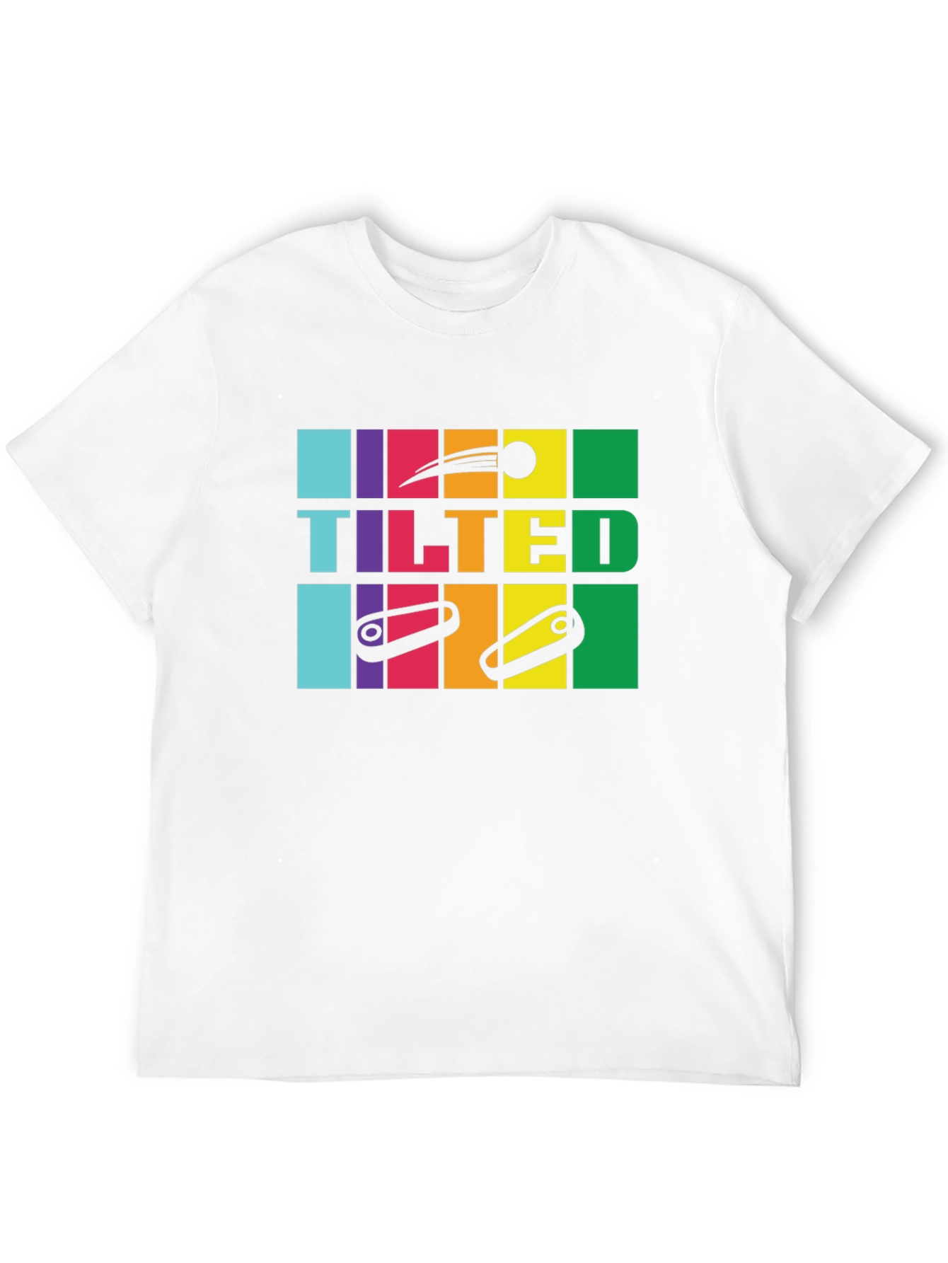 Black Tilted Pinball Black T-Shirt view 12