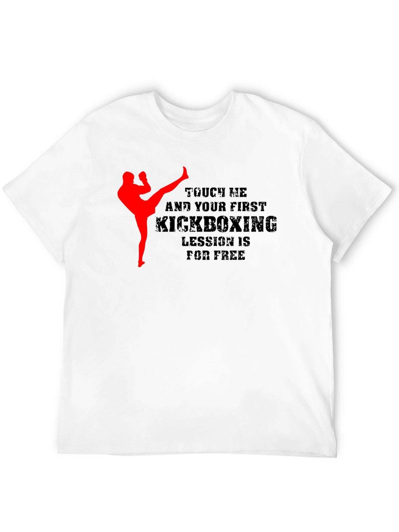 Black Kickboxing Lesson Graphic T-Shirt view 12