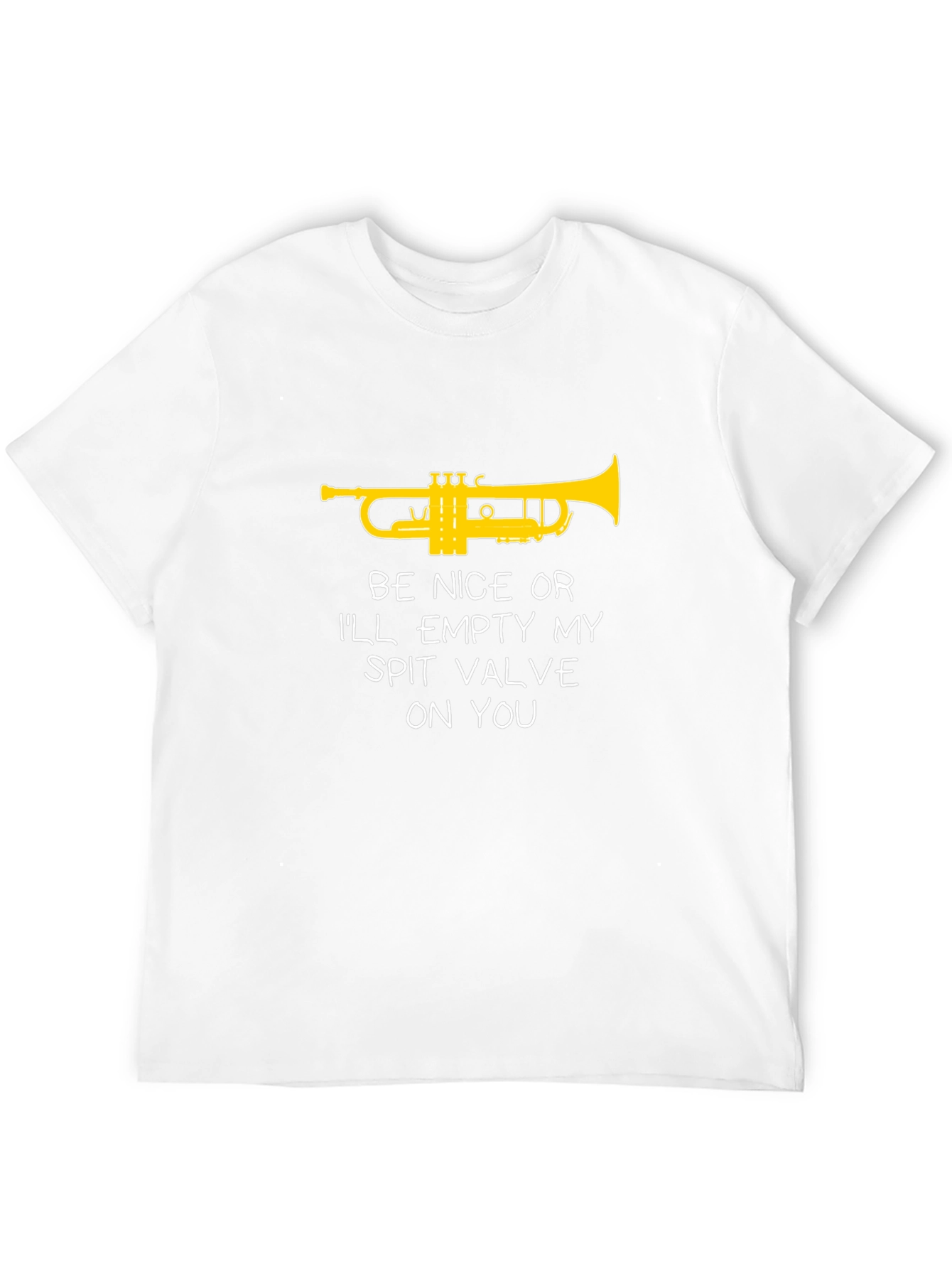 Black Funny Trumpet T-Shirt - Spit Valve Warning view 12